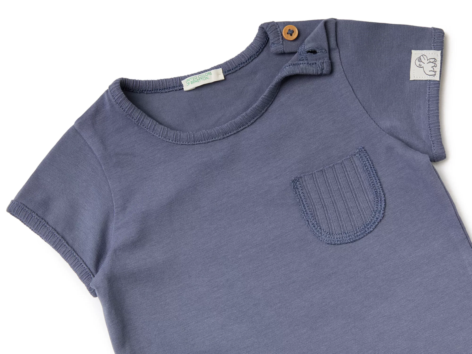 Benetton Body De Algodón Elastico Con Bolsillo-Niños Bodys Y Peleles