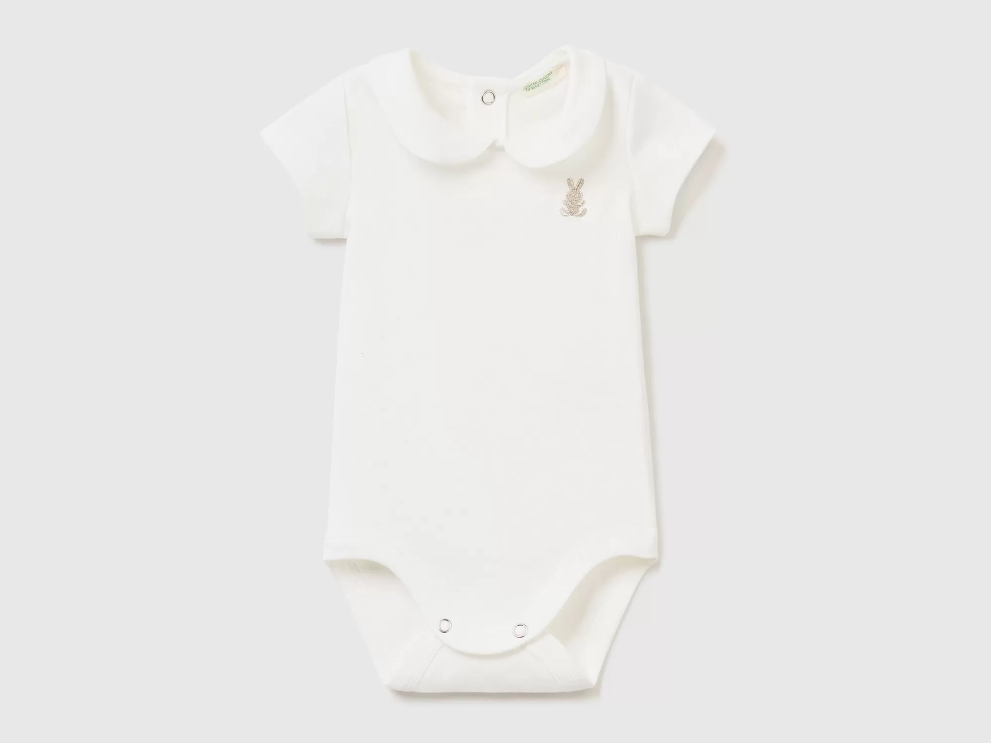 Benetton Body De Algodón Organico Con Cuello-Niños Vestidos De Algodón Organico