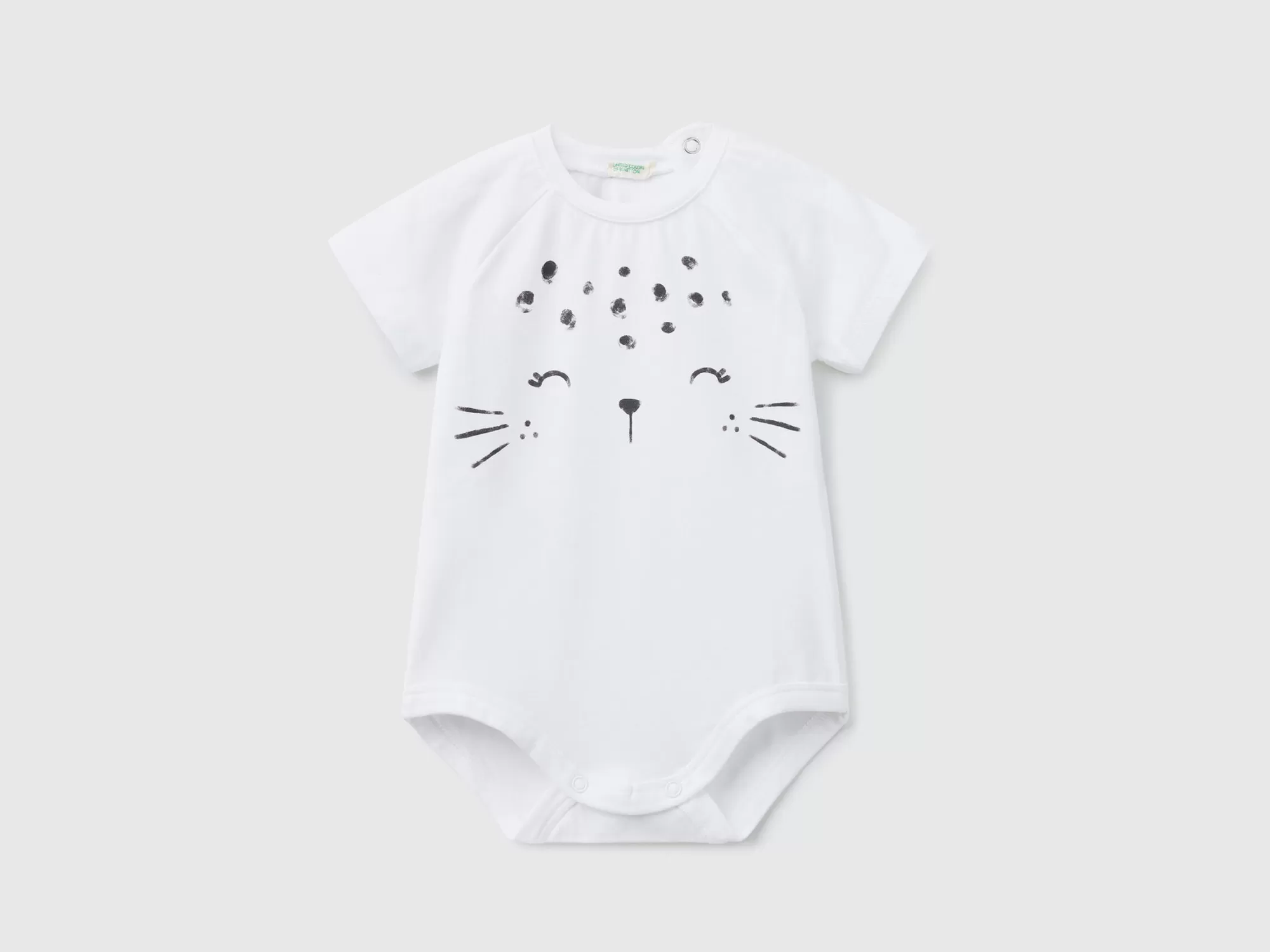 Benetton Body Elastico Con Estampado-Niños Bodys Y Peleles