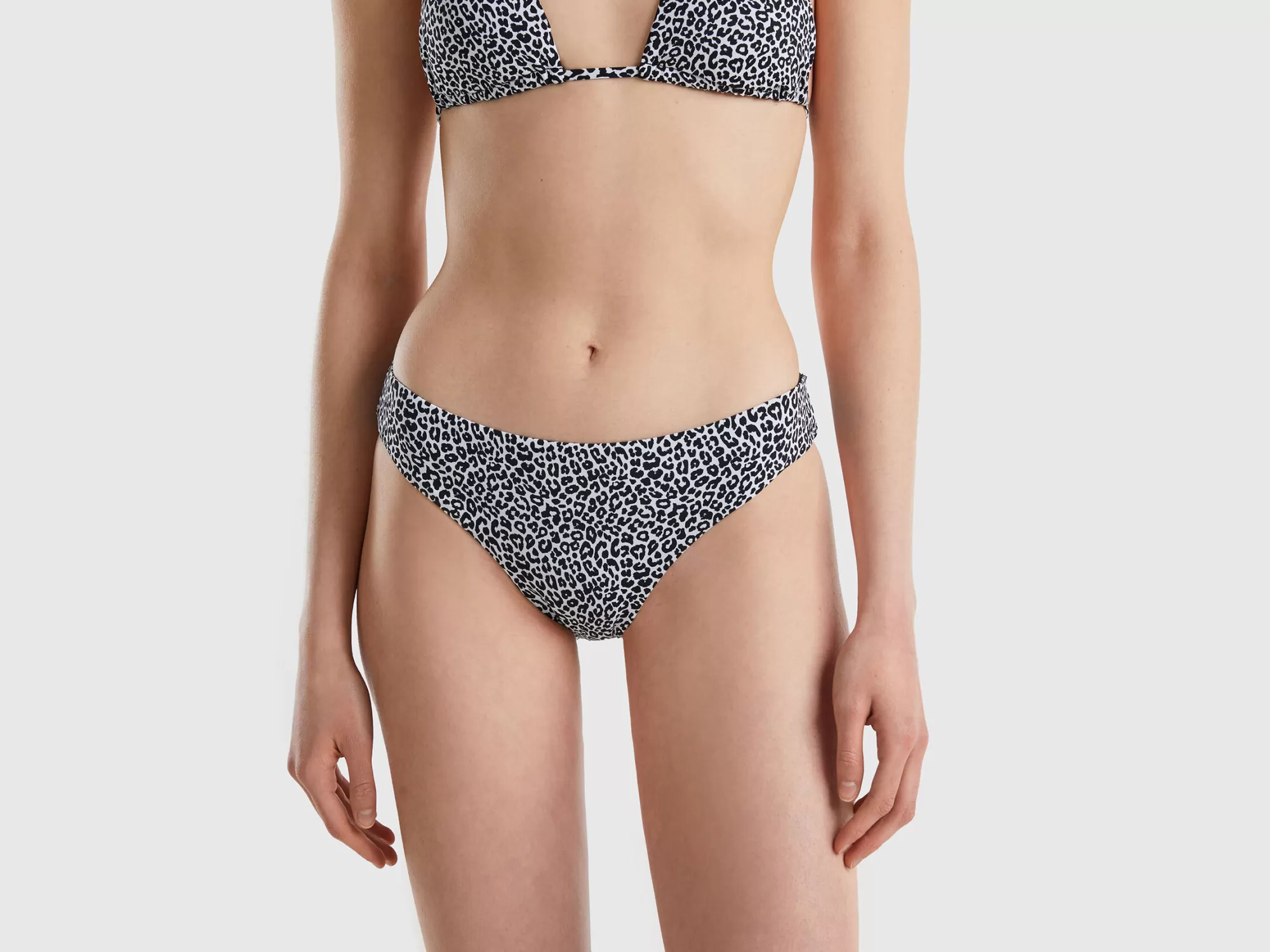 Benetton Braguita De Bikini Con Animal Print-Mujer Banadores Y Ropa De Playa