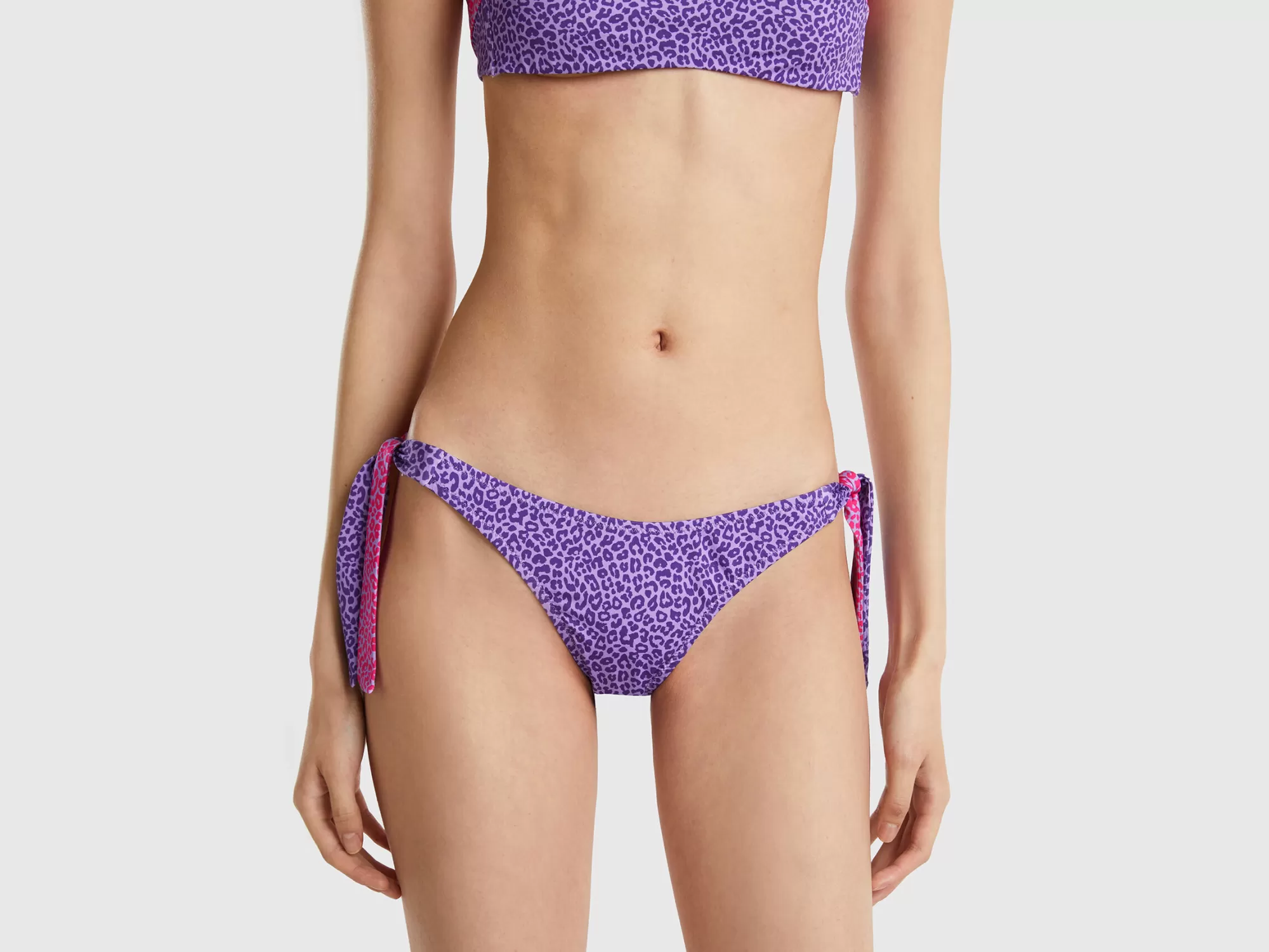 Benetton Braguita De Bikini Con Animal Print-Mujer Banadores Y Ropa De Playa