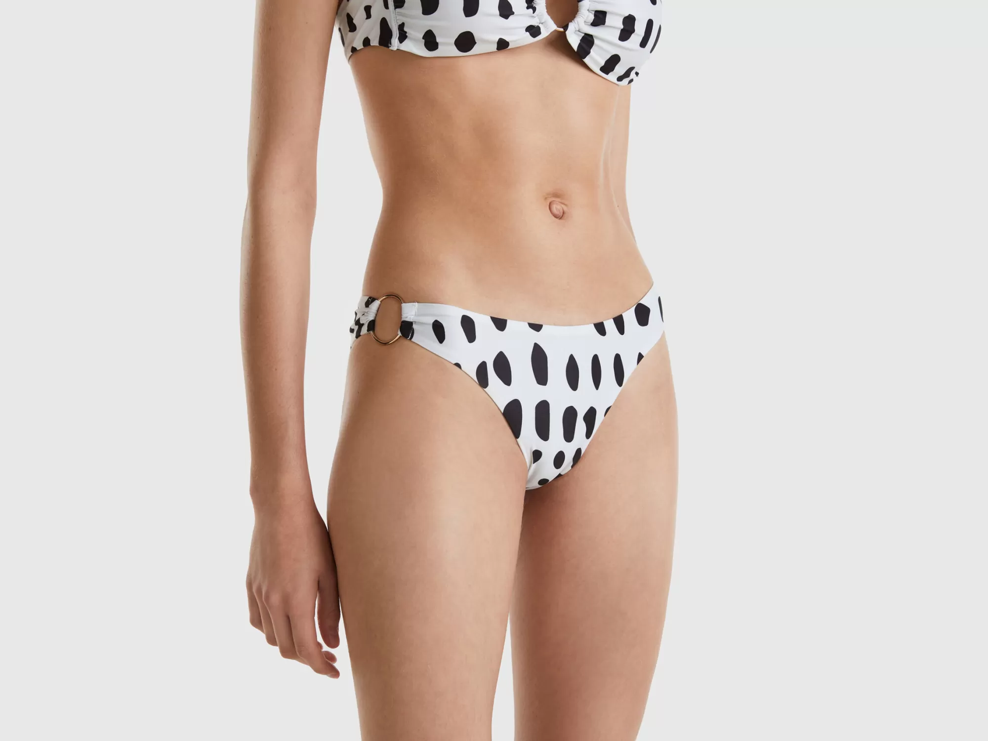 Benetton Braguita De Bikini Con Animal Print-Mujer Banadores Y Ropa De Playa