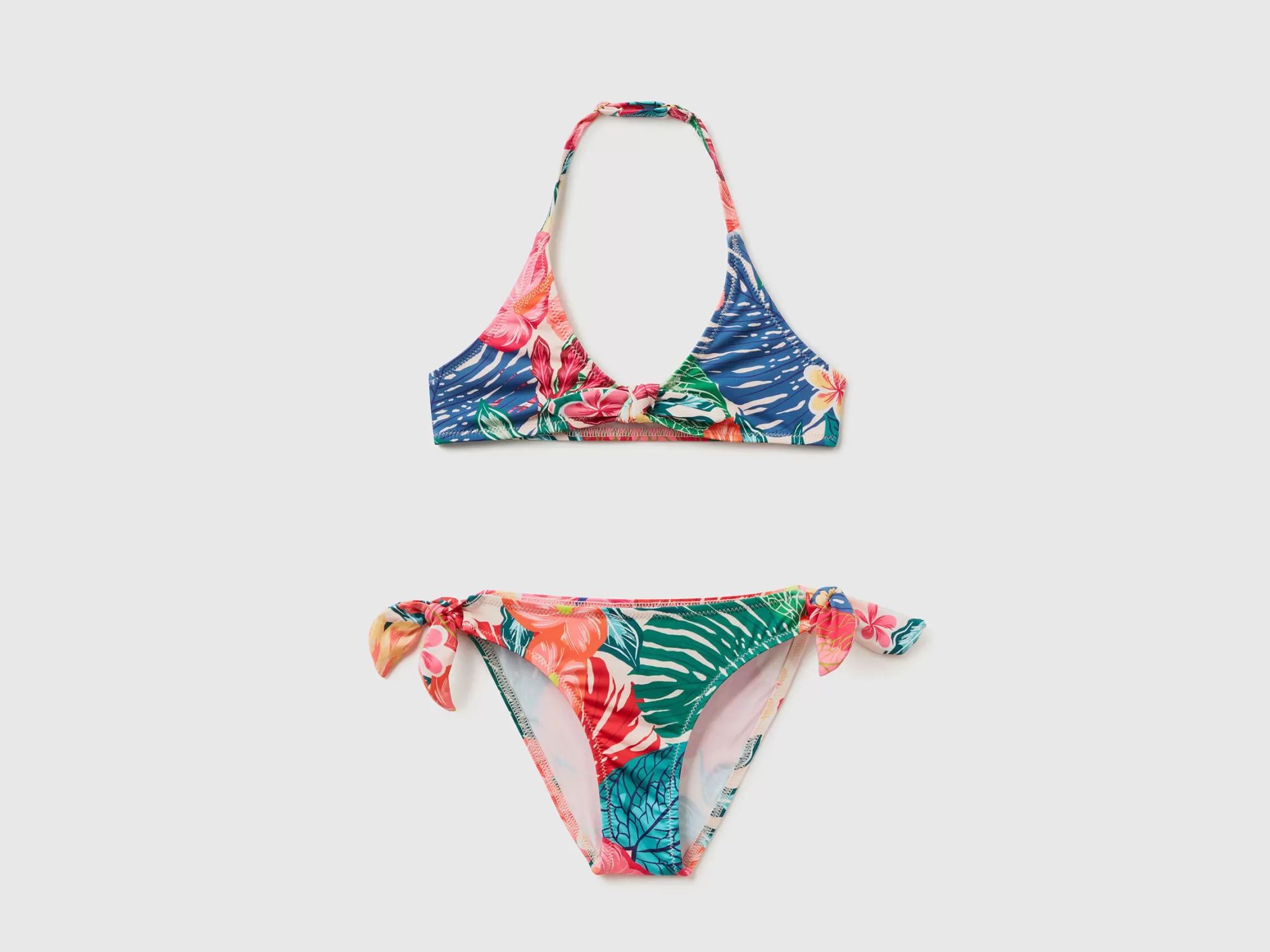 Benetton Braguita De Bikini Con Estampado Floral-Niños Banadores Y Ropa De Playa