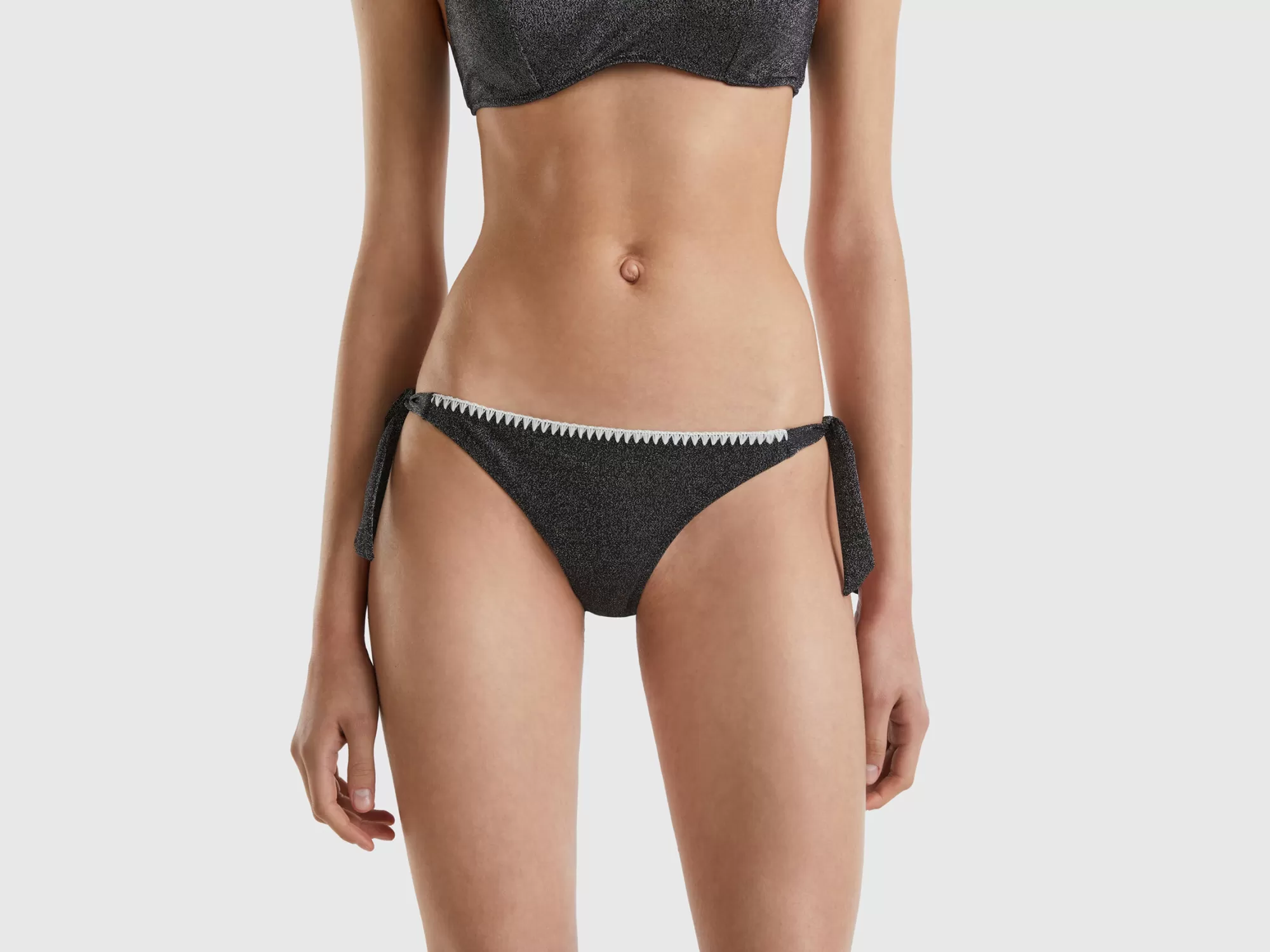 Benetton Braguita De Bikini Con Lurex Y Bordado-Mujer Banadores Y Ropa De Playa