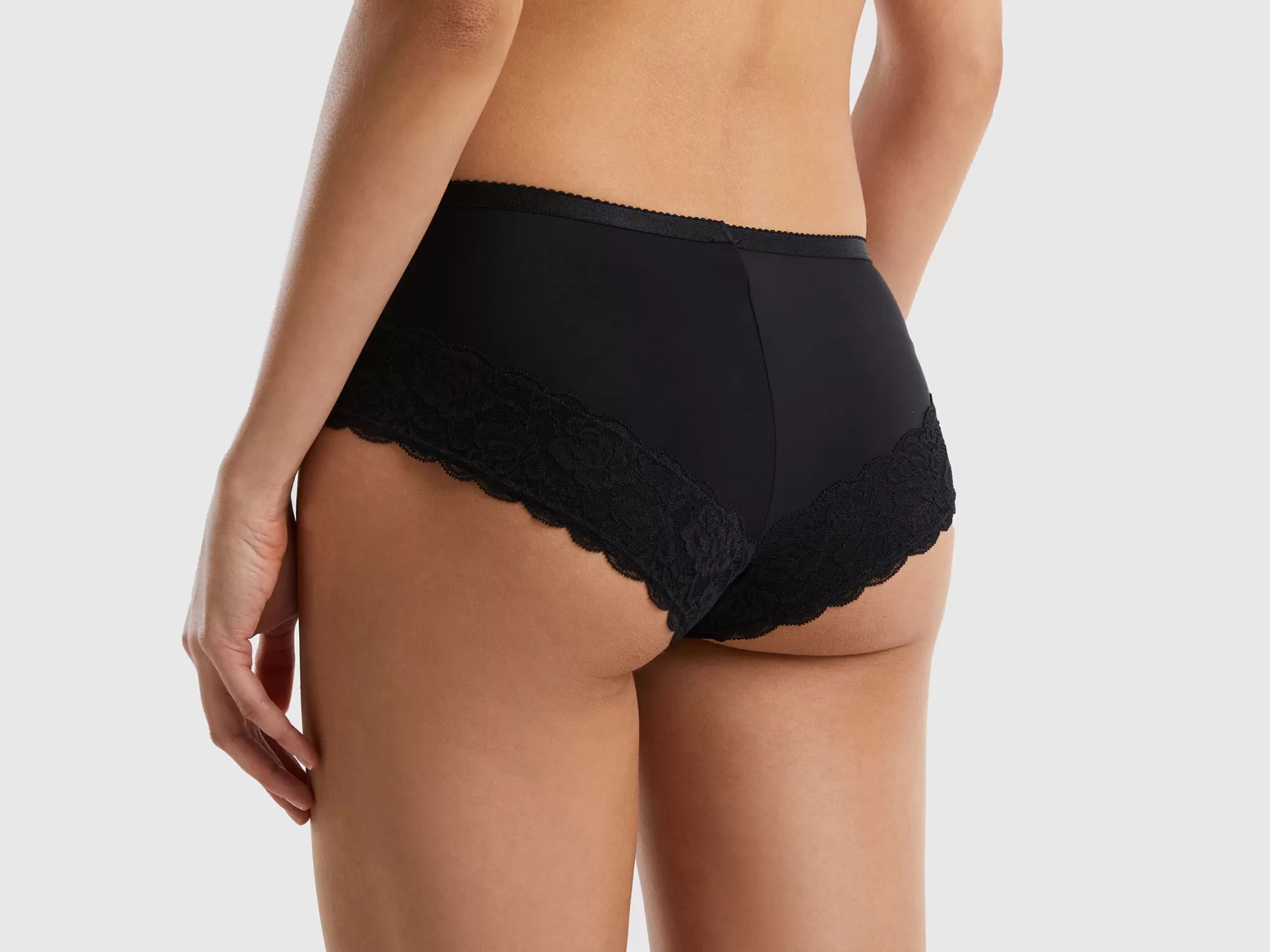 Benetton Braguita Escotada Con Encaje-Mujer Ropa Interior Y Pijamas