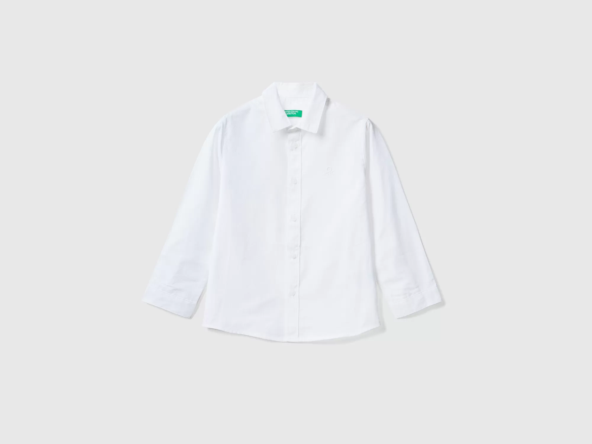 Benetton Camisa Clasica De 100 % Algodón-Niños Camisetas Y Camisas