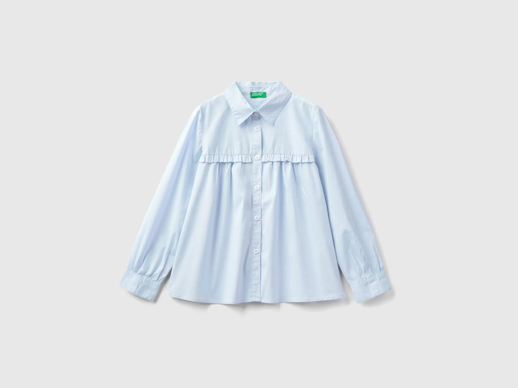 Benetton Camisa Con Volantes En El Canesu-Niños Camisetas Y Camisas