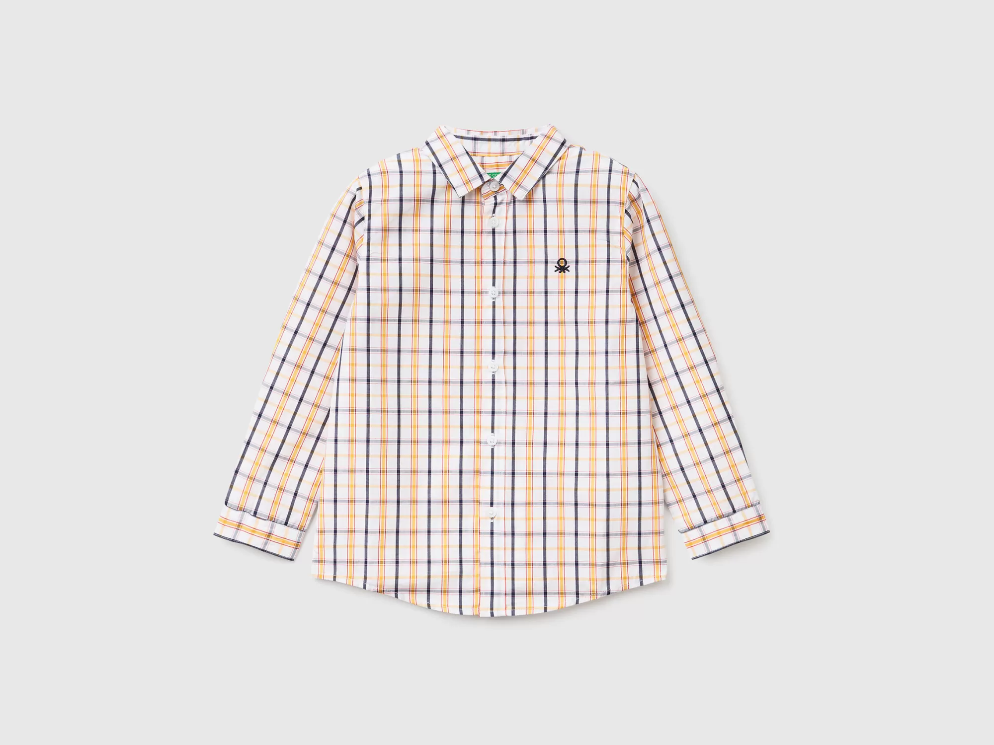 Benetton Camisa De 100 % Algodón-Niños Camisetas Y Camisas