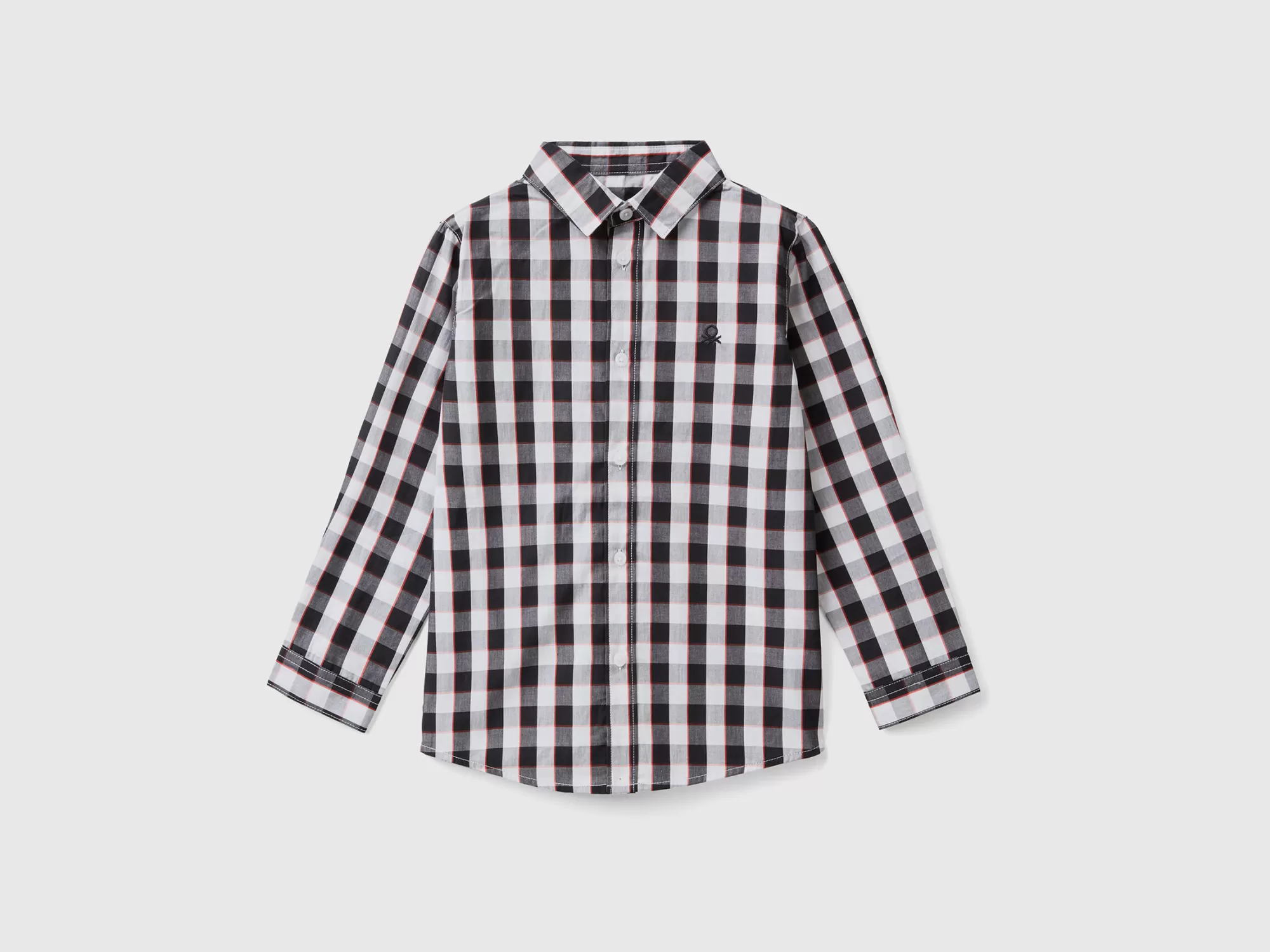 Benetton Camisa De 100 % Algodón-Niños Camisetas Y Camisas