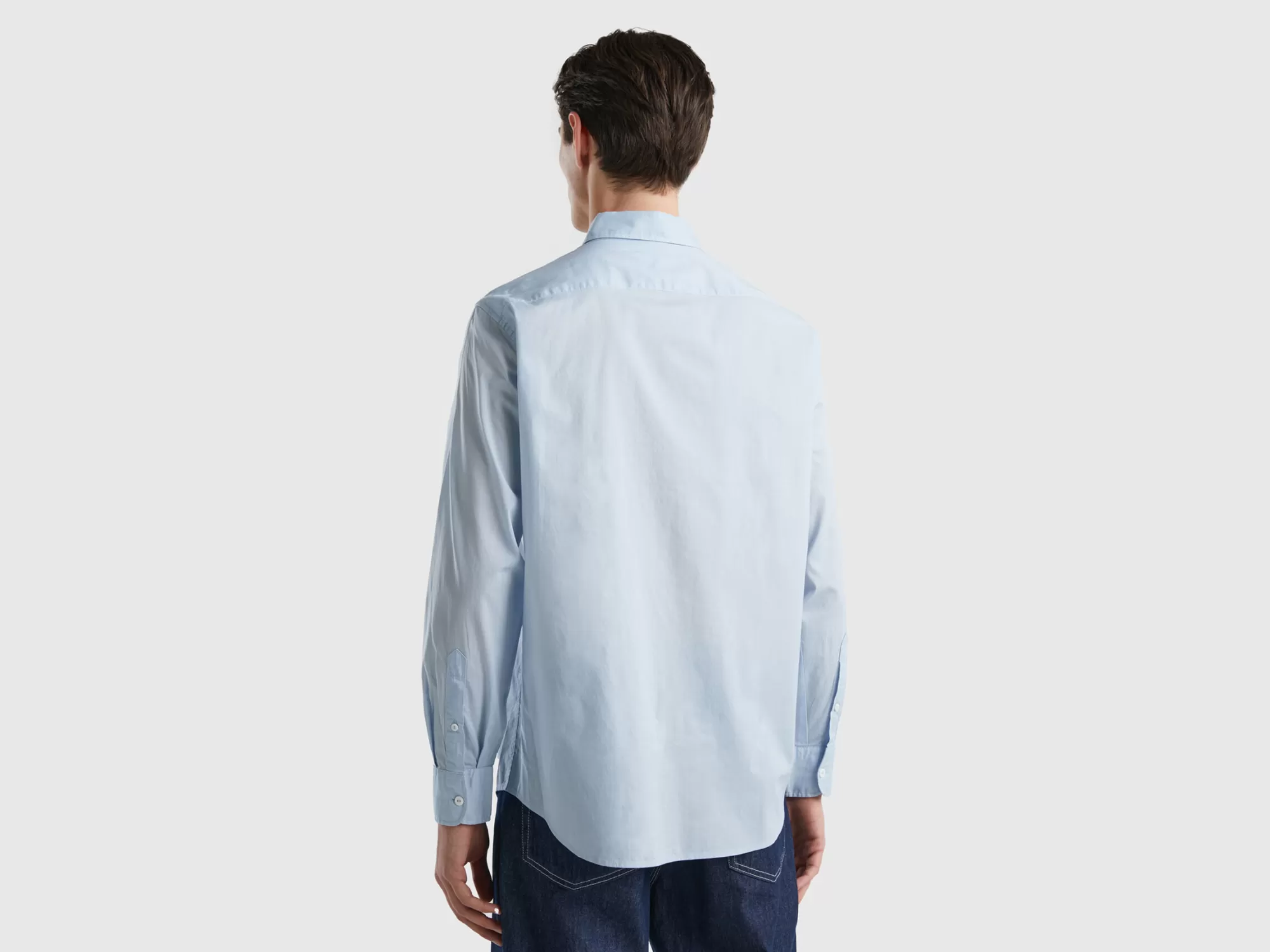 Benetton Camisa De Algodón Ligero-Hombre Camisas