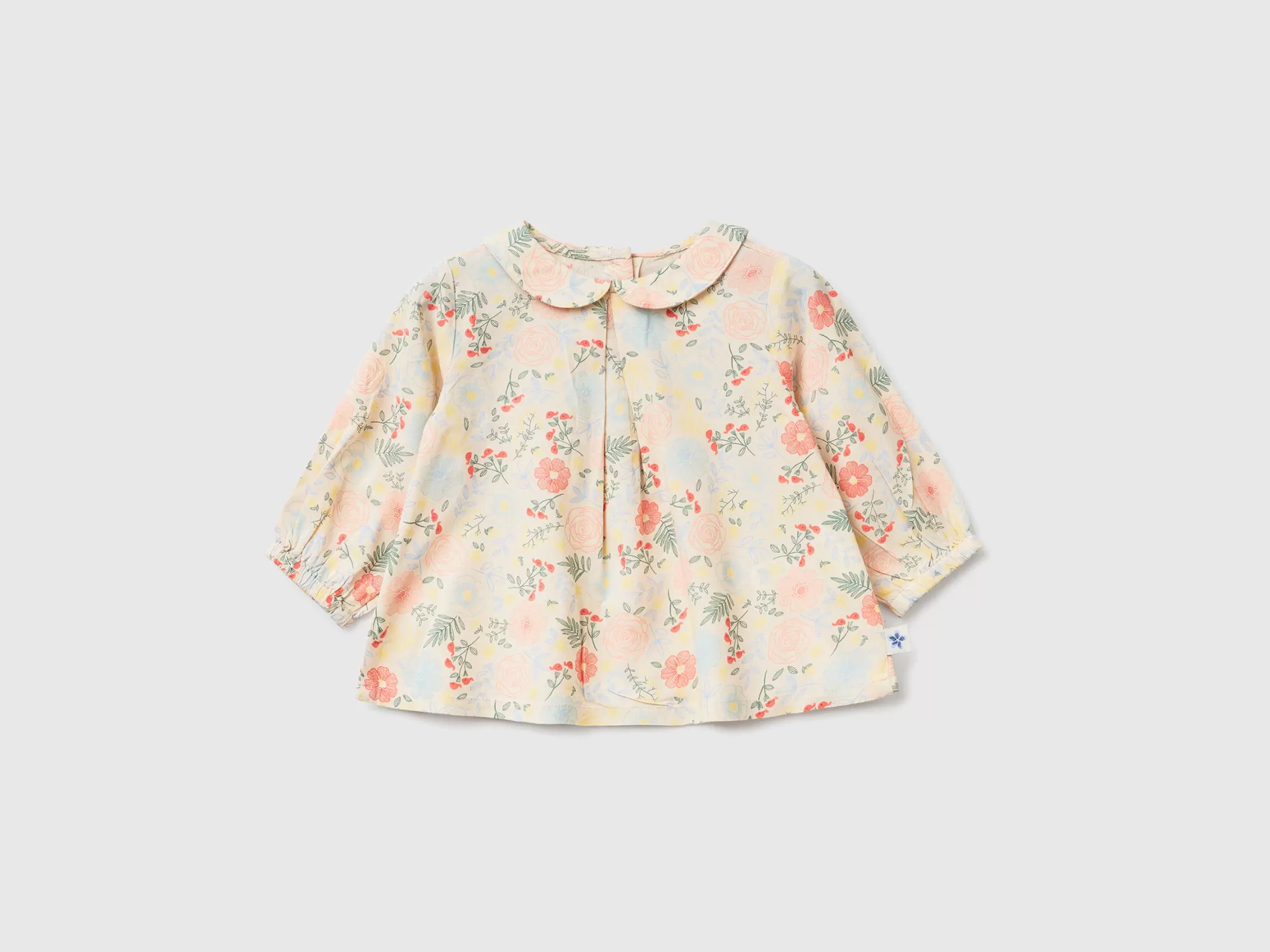 Benetton Camisa De Flores De Viscosa Sostenible-Niños Camisas Y Polos