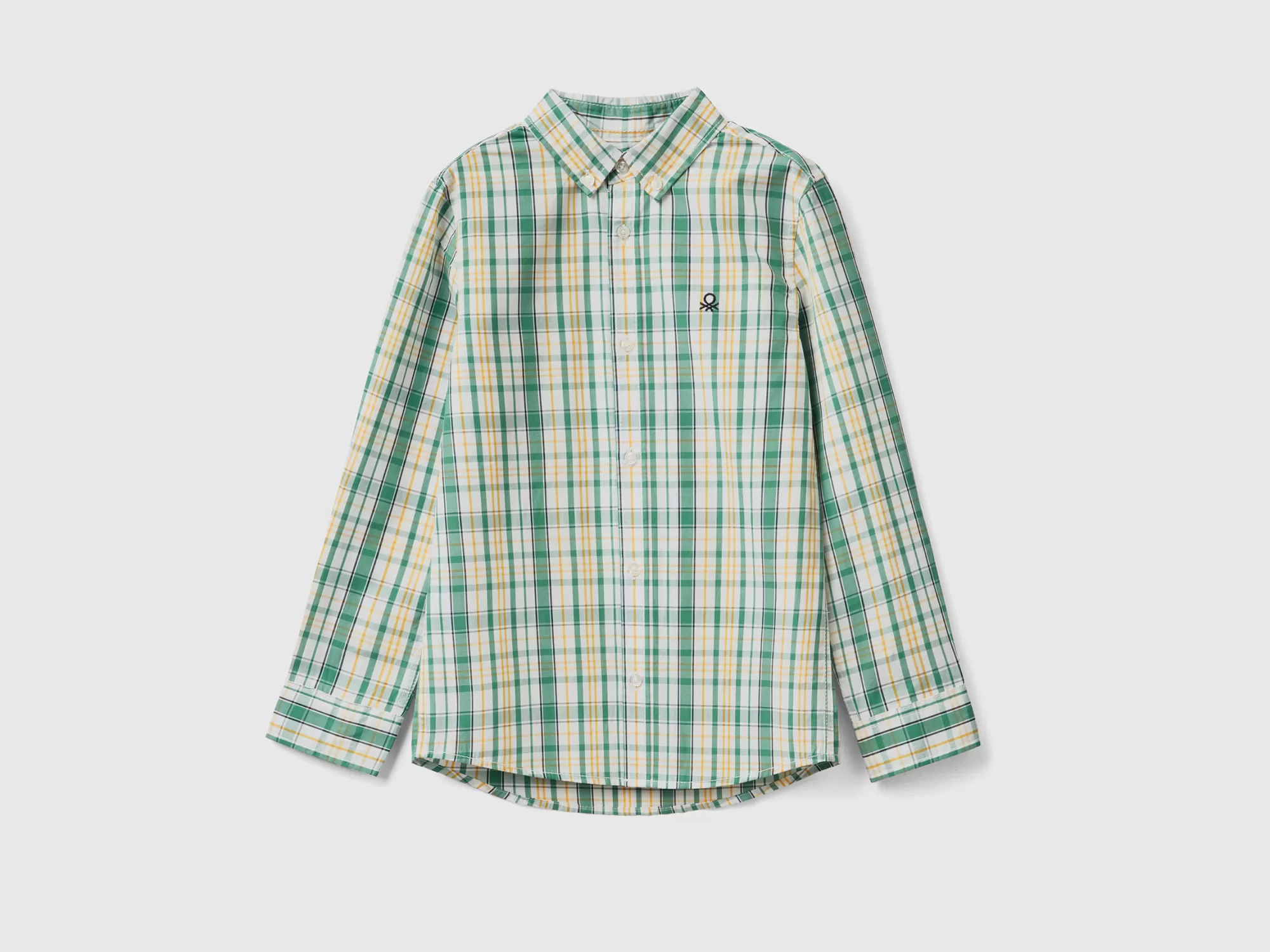 Benetton Camisa Deportiva De 100 % Algodón-Niños Camisetas Y Camisas