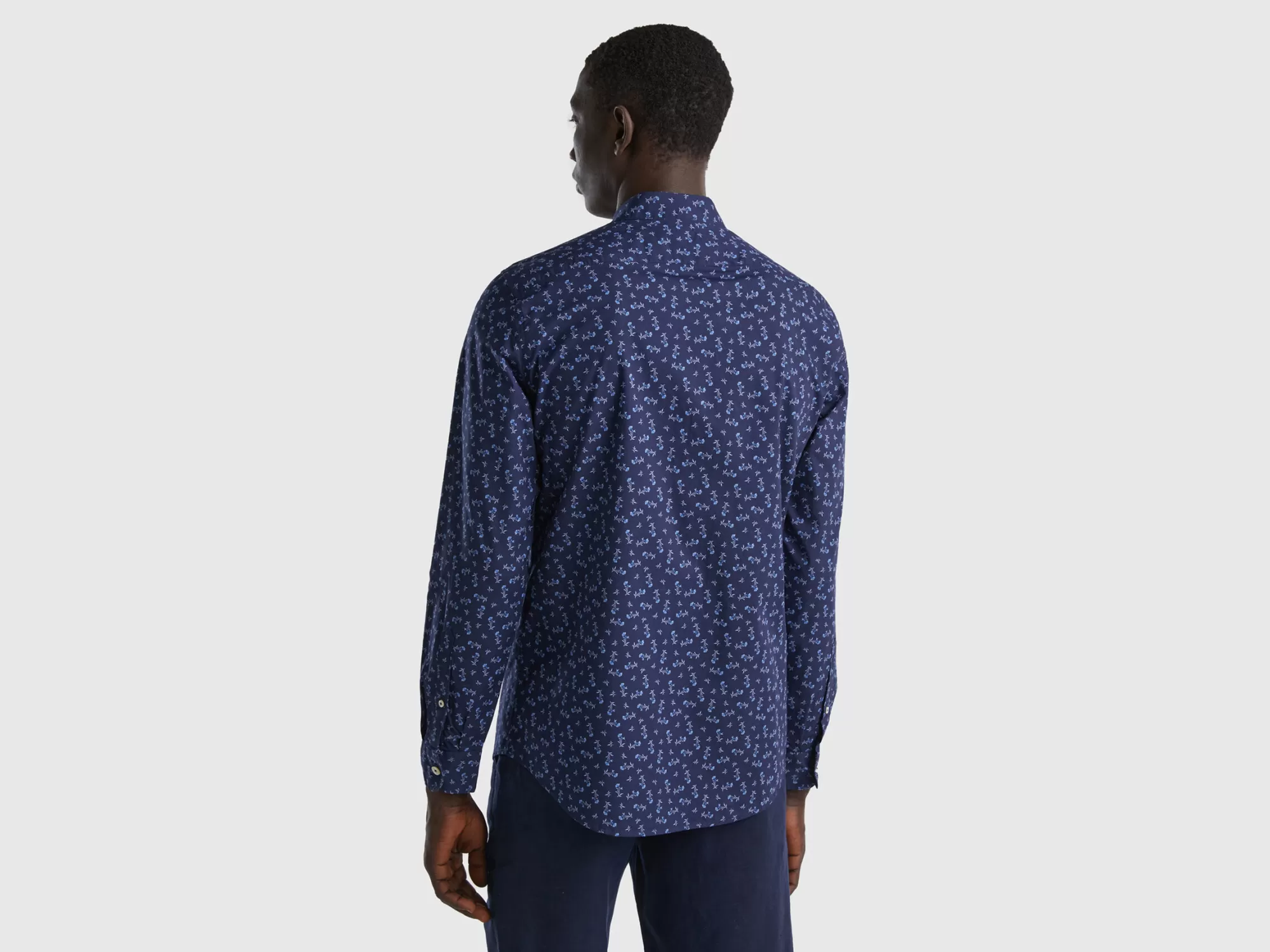 Benetton Camisa Estampada Slim Fit-Hombre Camisas