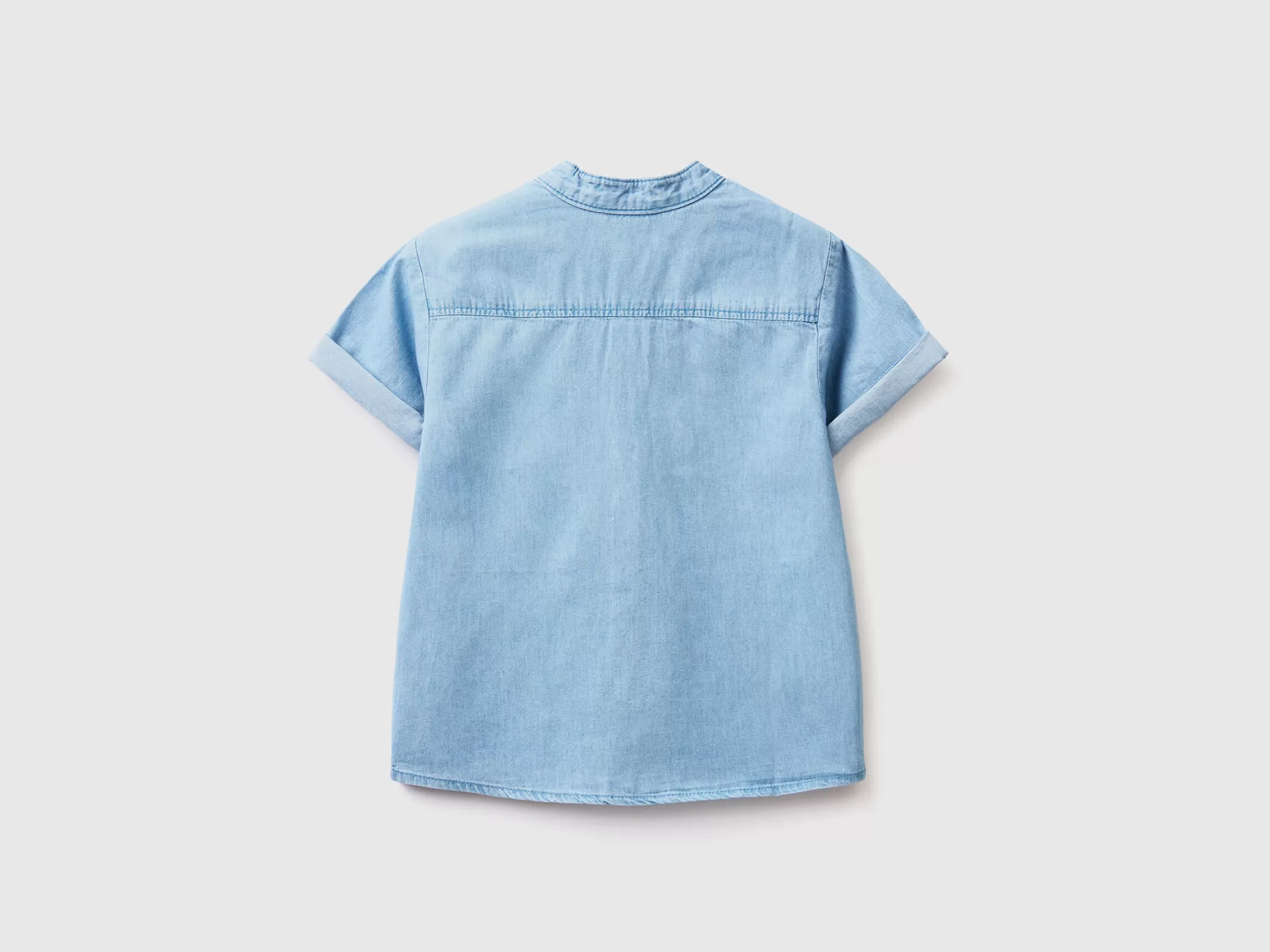 Benetton Camisa Ligera De Cambray-Niños Camisetas Y Camisas