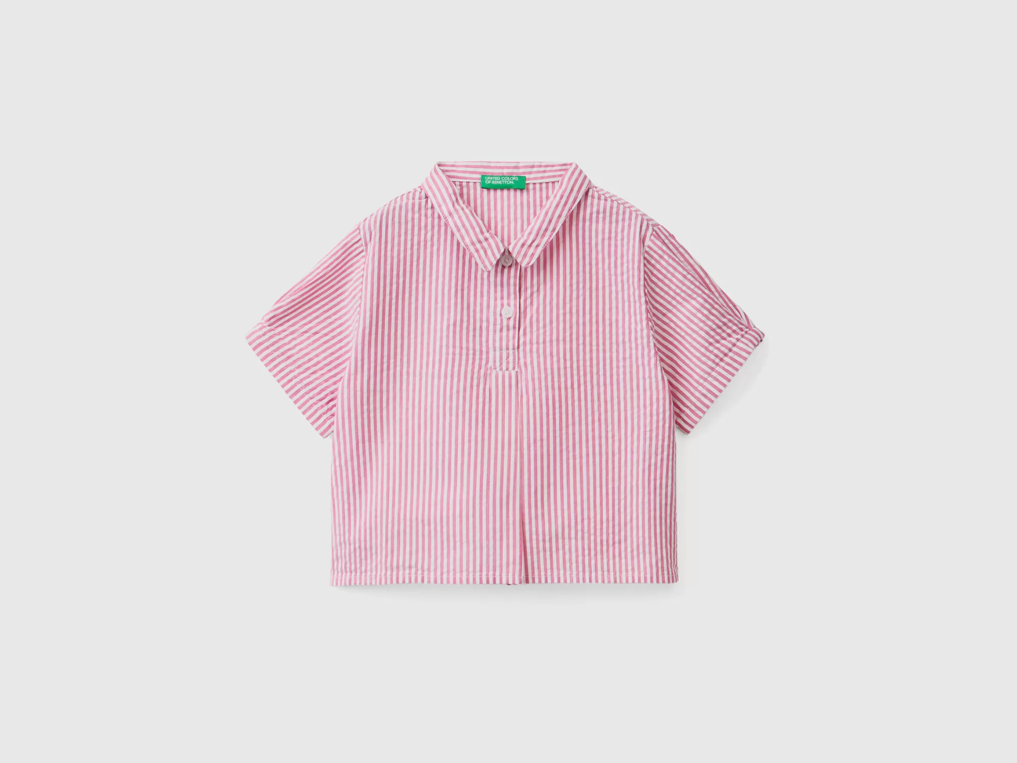 Benetton Camisa Ligera De Rayas-Niños Camisetas Y Camisas