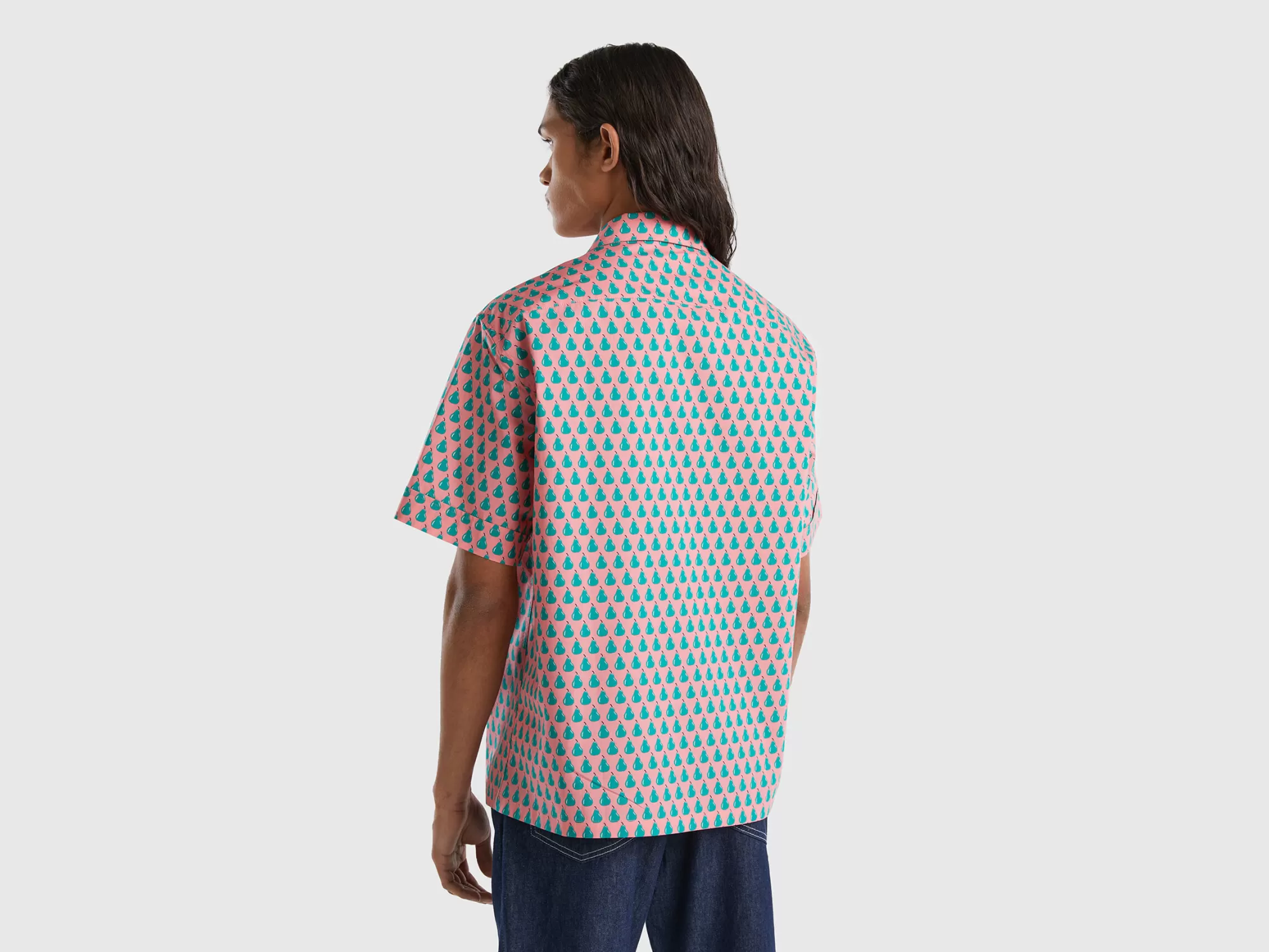 Benetton Camisacon Estampado De Peras-Hombre Camisas