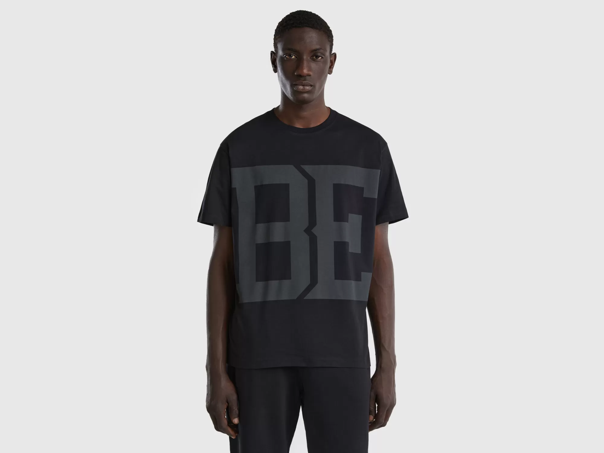 Benetton Camiseta "Be" Oversize-Hombre Camisetas