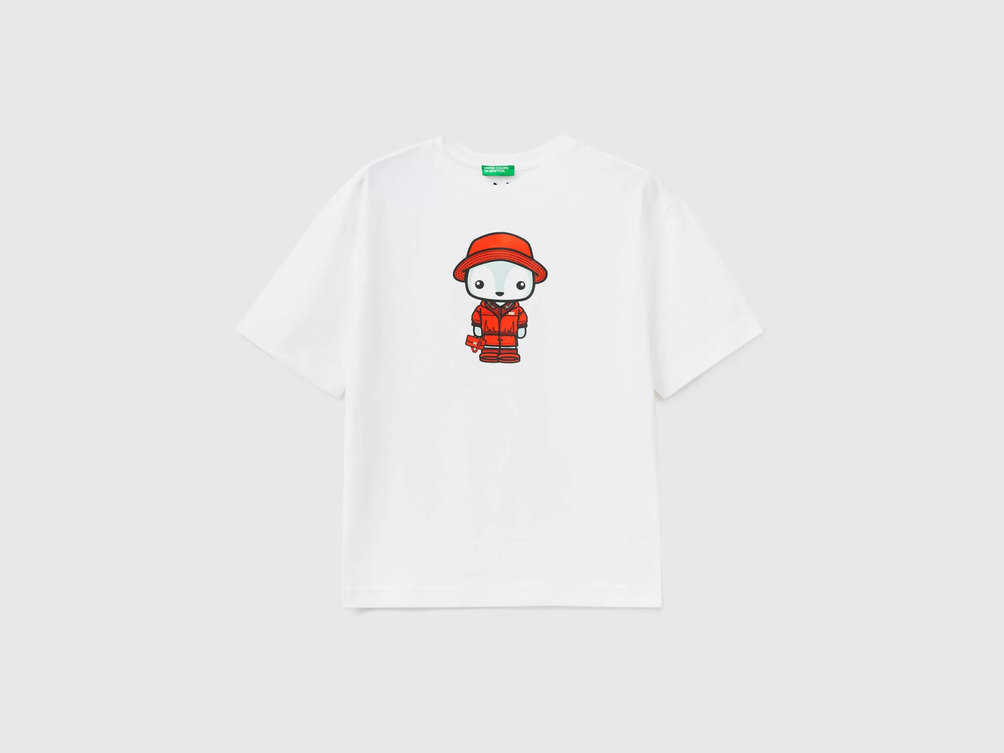 Benetton Camiseta Blanca Be Family-Niños Camisetas Y Camisas