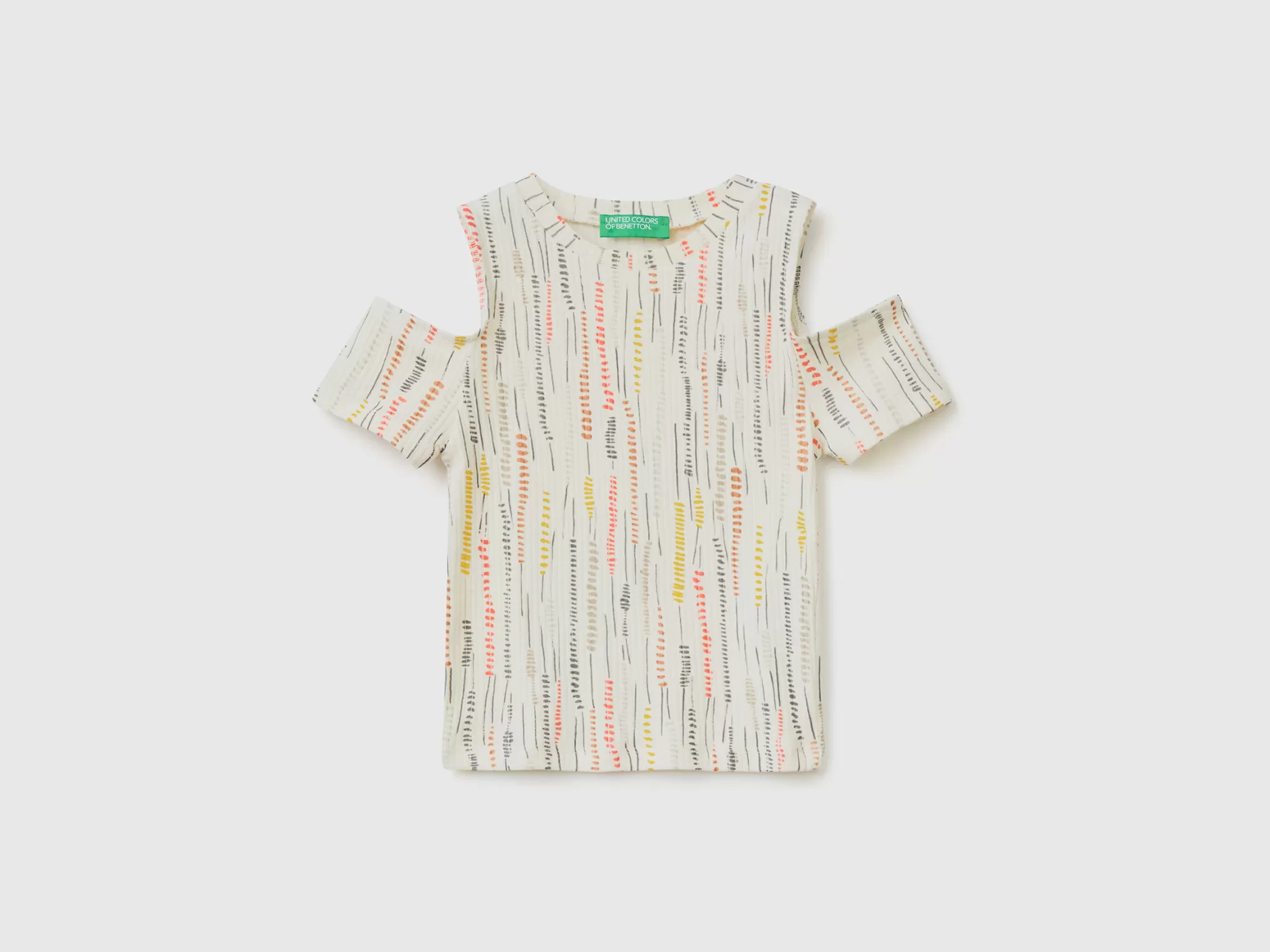 Benetton Camiseta Con Apertura En Los Hombros-Niños Camisetas Y Camisas