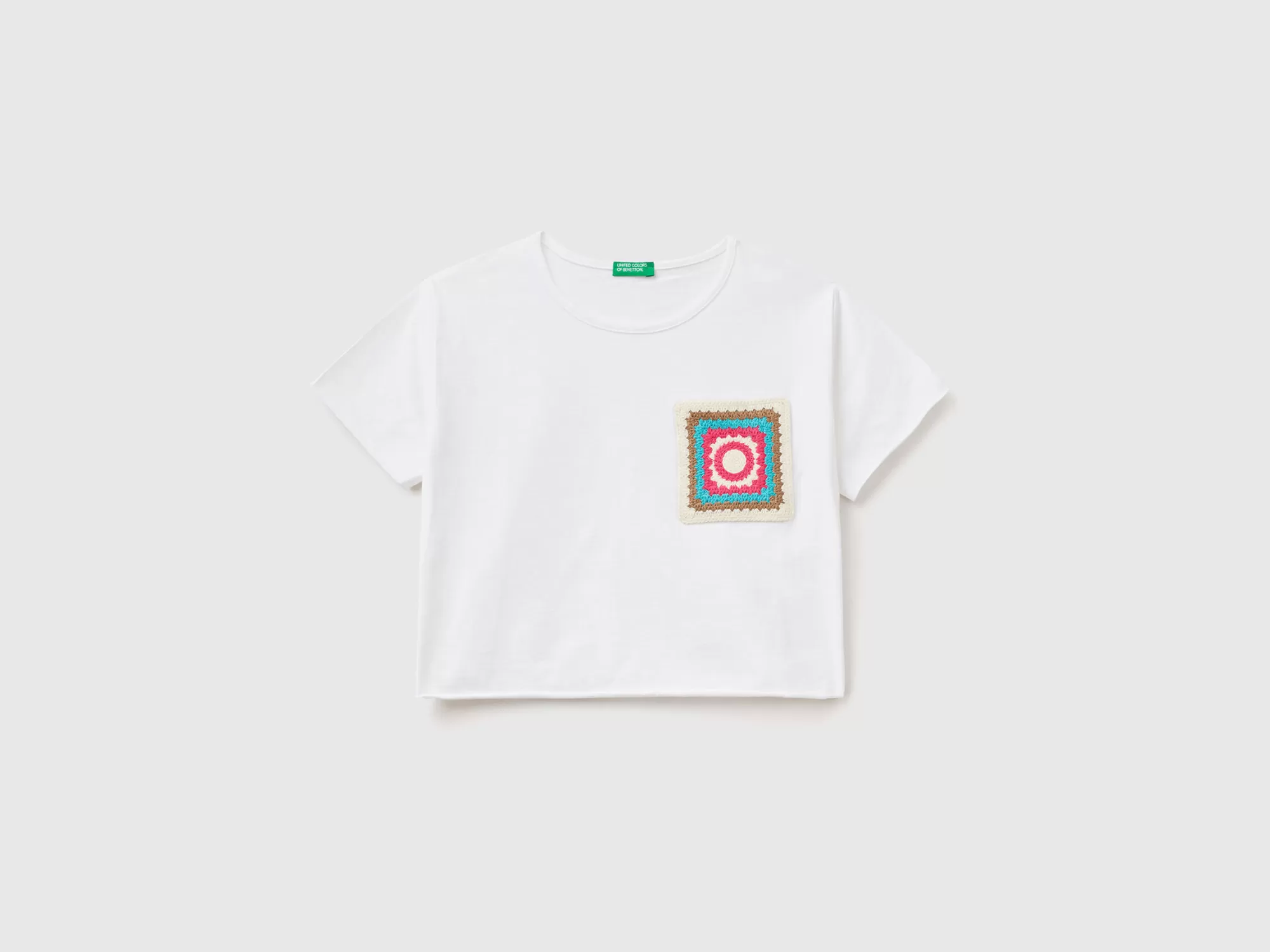 Benetton Camiseta Con Bolsillo De Ganchillo-Niños Camisetas Y Camisas