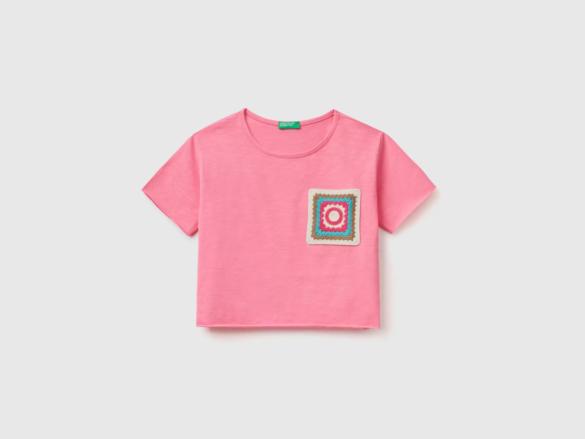 Benetton Camiseta Con Bolsillo De Ganchillo-Niños Camisetas Y Camisas