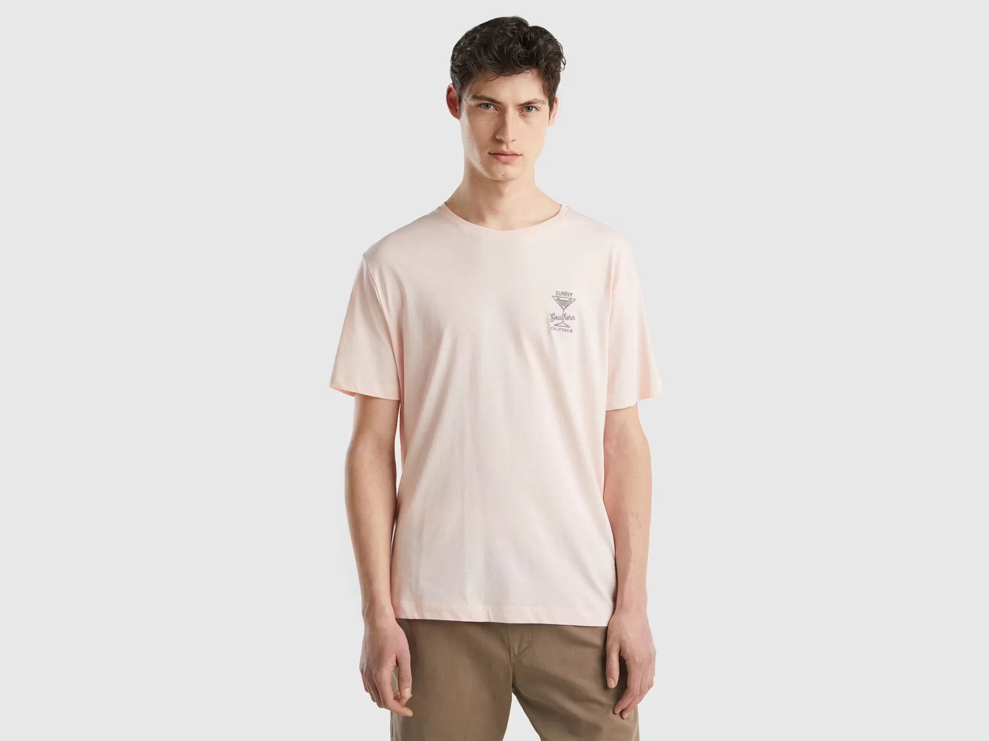 Benetton Camiseta Con Bordado-Hombre Camisetas