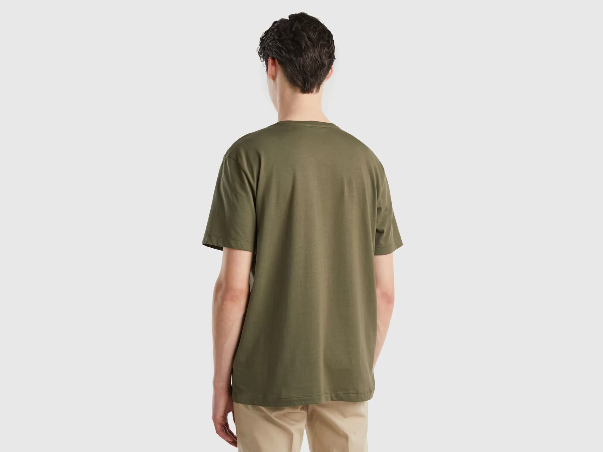 Benetton Camiseta Con Bordado-Hombre Camisetas