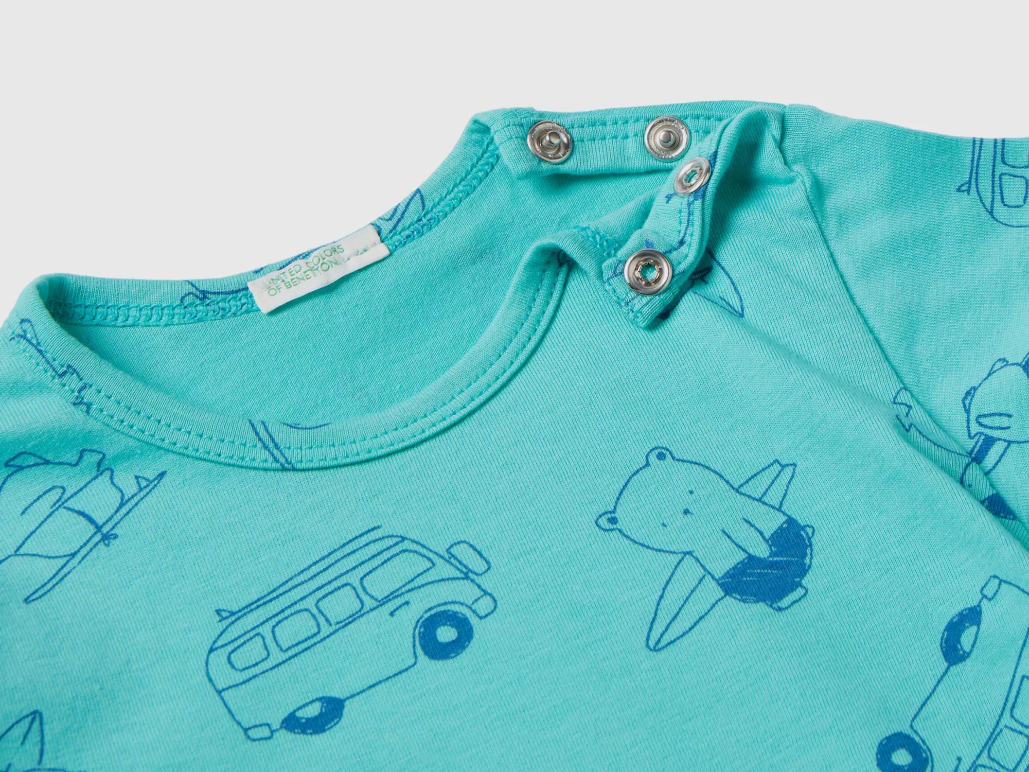 Benetton Camiseta Con Estampado-Niños Sudaderas Y Camisetas