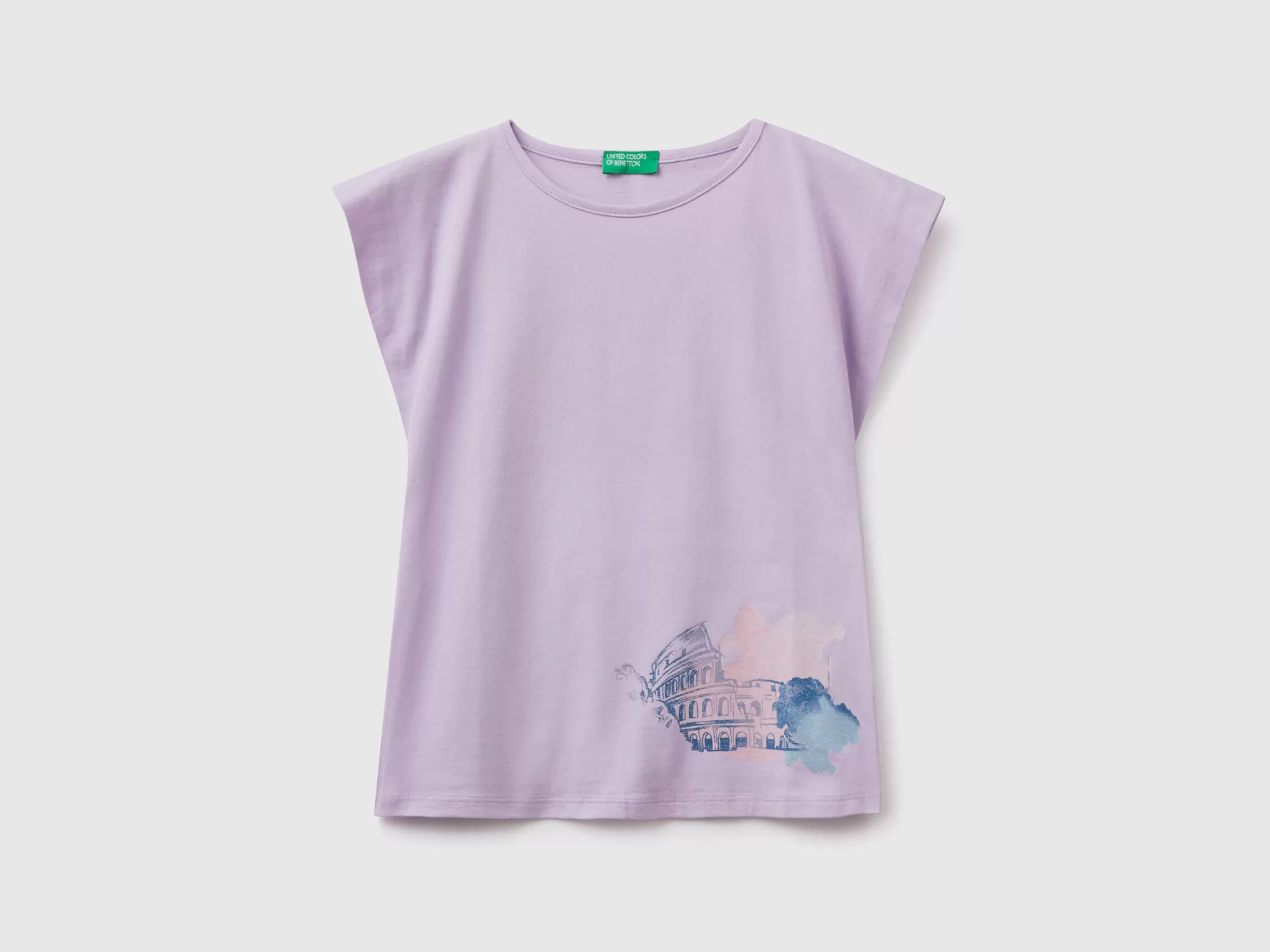 Benetton Camiseta Con Estampado De Acuarela-Niños Camisetas Y Camisas