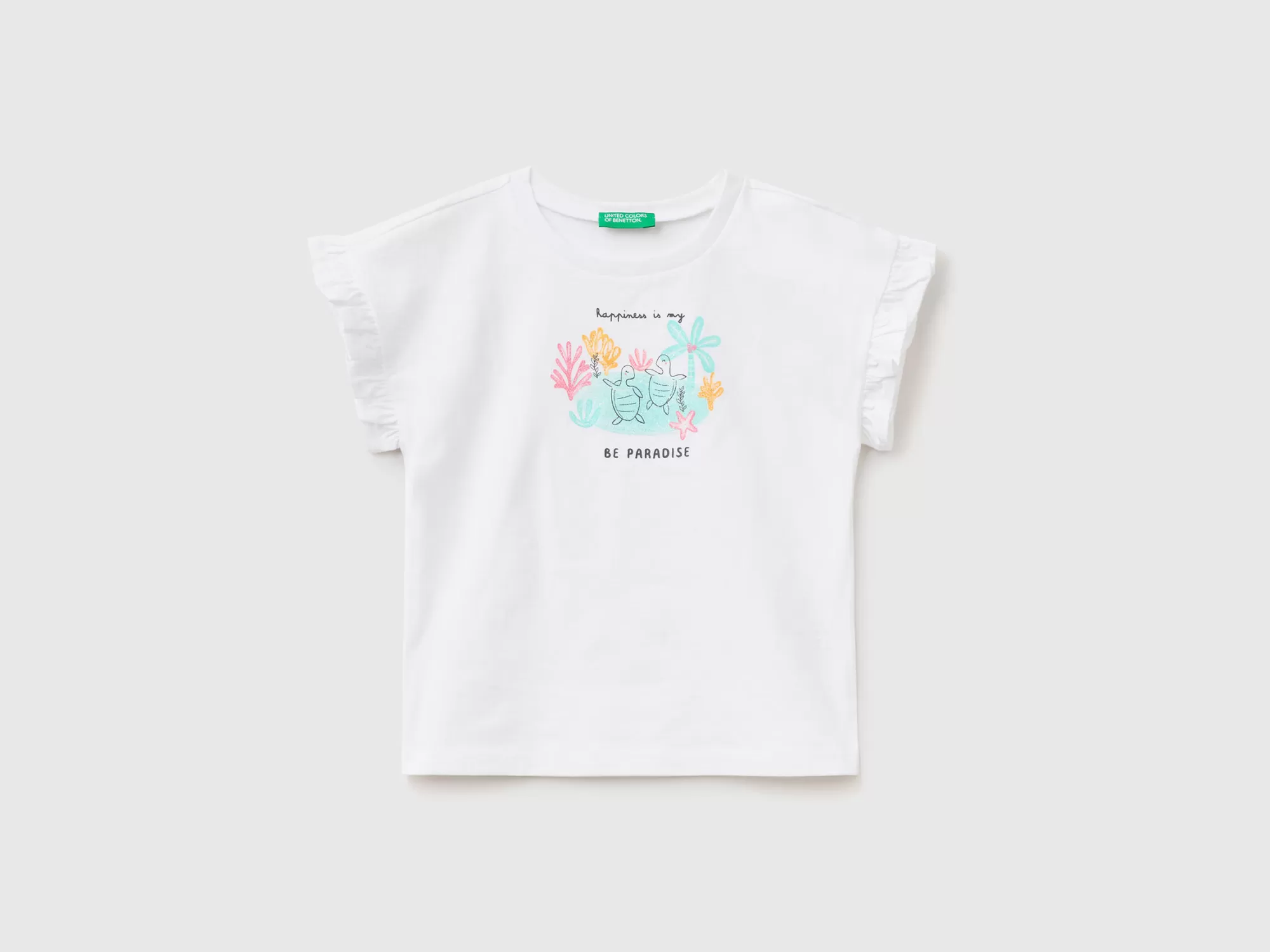 Benetton Camiseta Con Estampado De Acuarela-Niños Camisetas Y Camisas