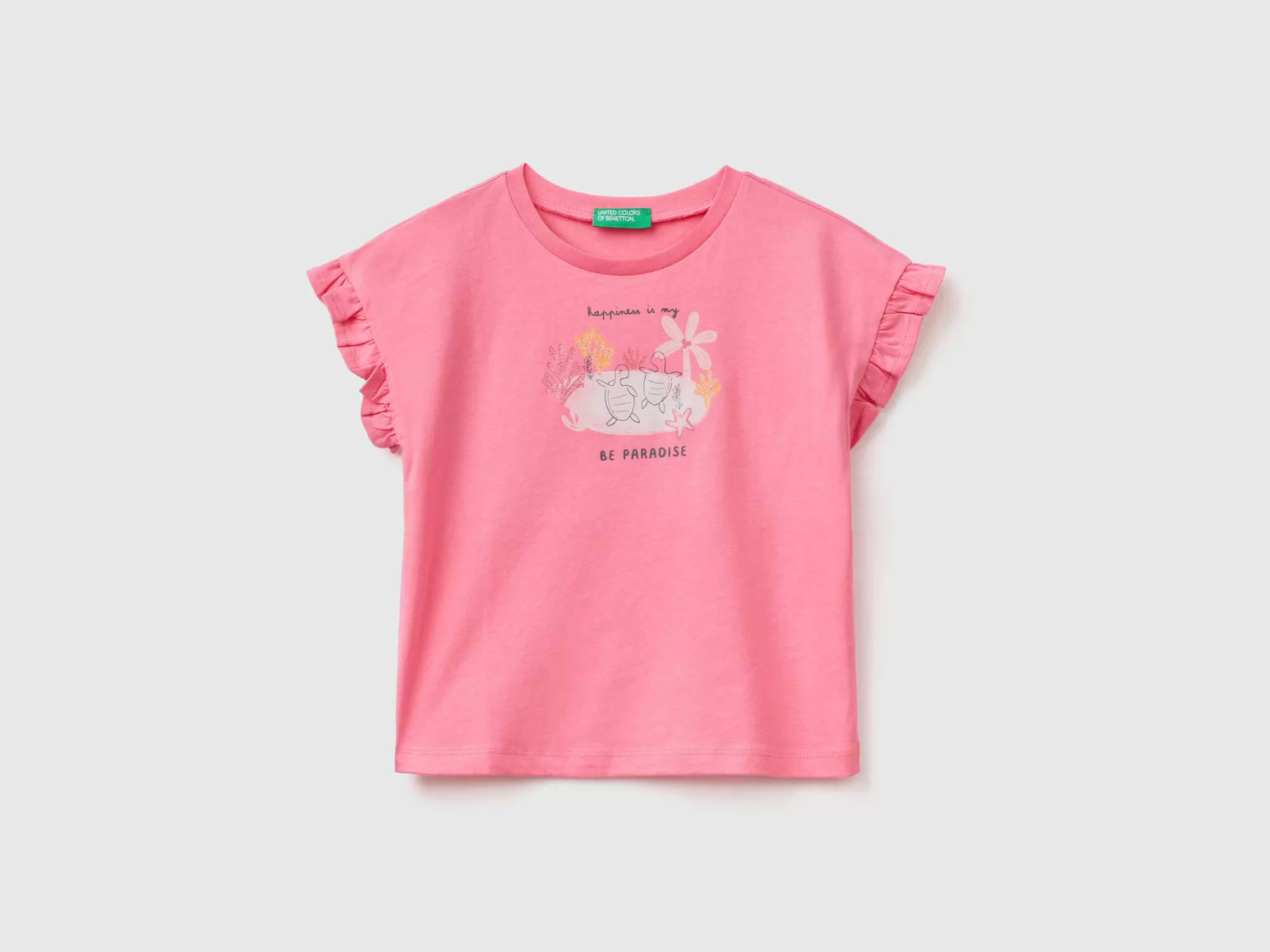 Benetton Camiseta Con Estampado De Acuarela-Niños Camisetas Y Camisas