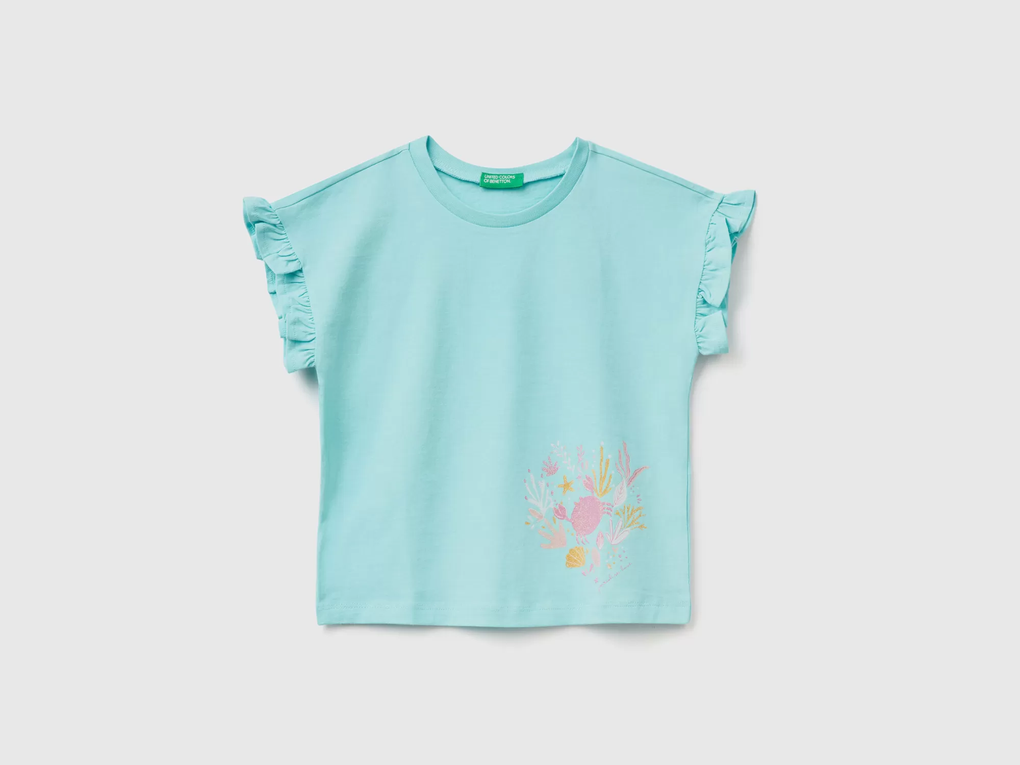 Benetton Camiseta Con Estampado De Acuarela-Niños Camisetas Y Camisas