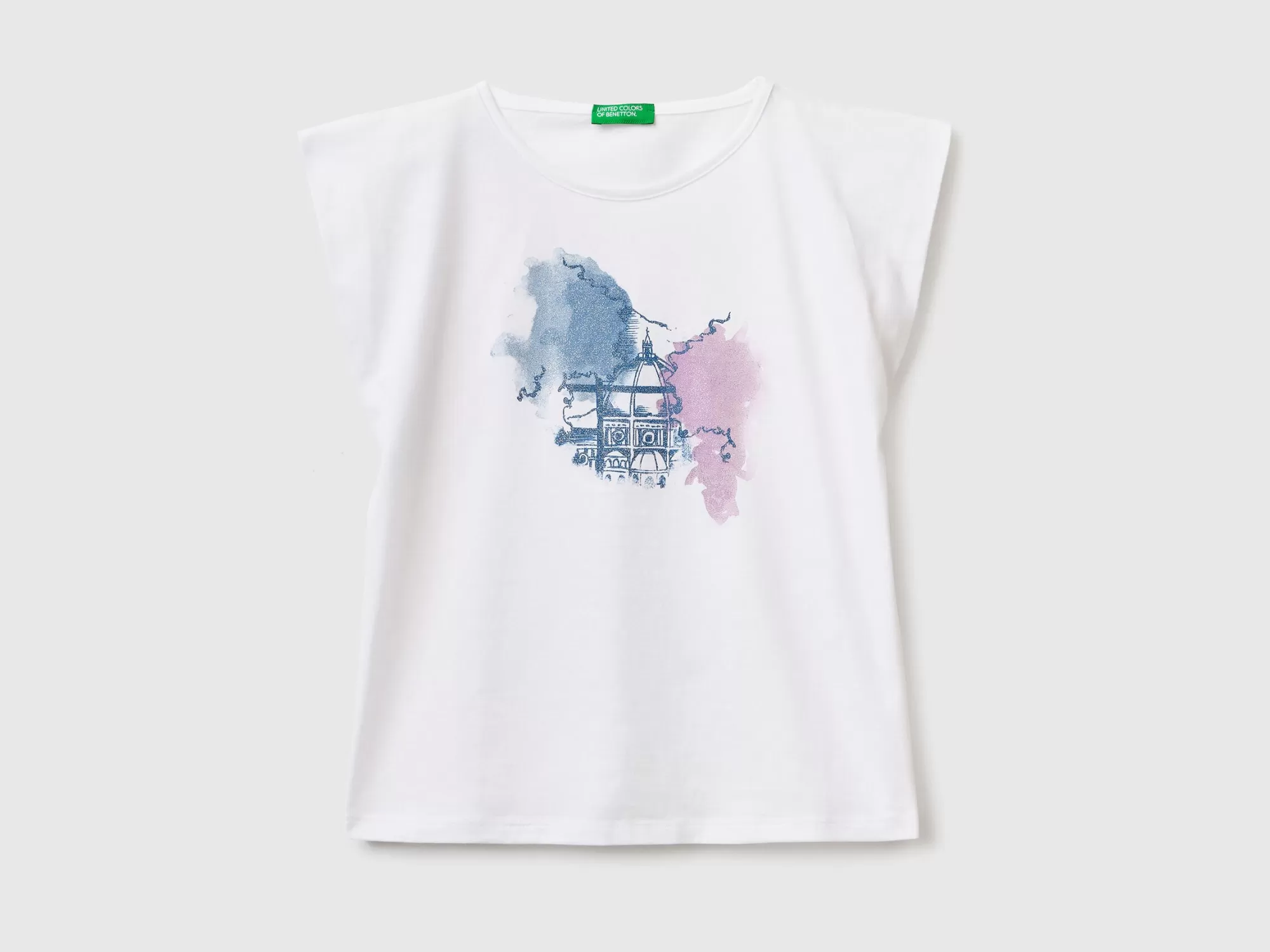 Benetton Camiseta Con Estampado De Acuarela-Niños Camisetas Y Camisas