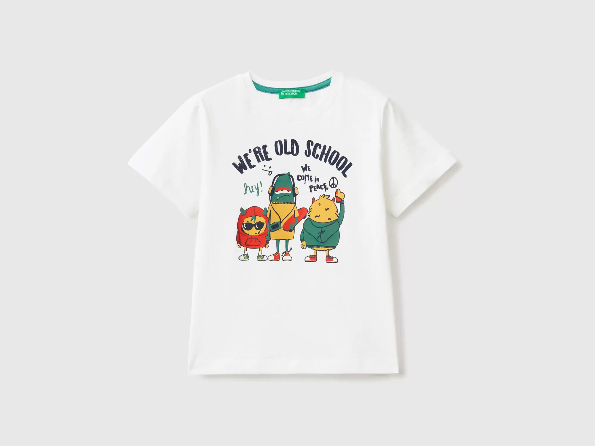 Benetton Camiseta Con Estampado De Animalitos-Niños Camisetas Y Camisas