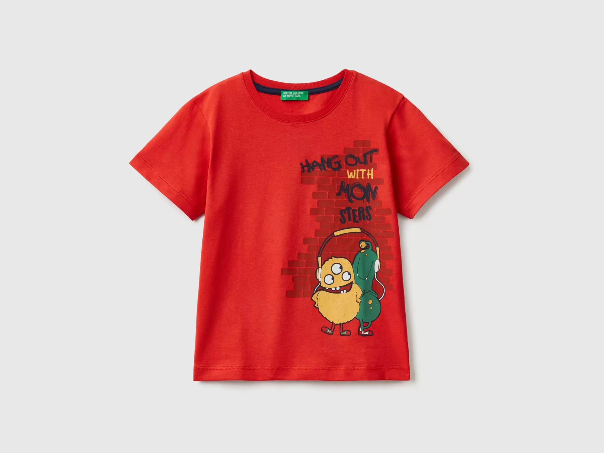 Benetton Camiseta Con Estampado De Animalitos-Niños Camisetas Y Camisas