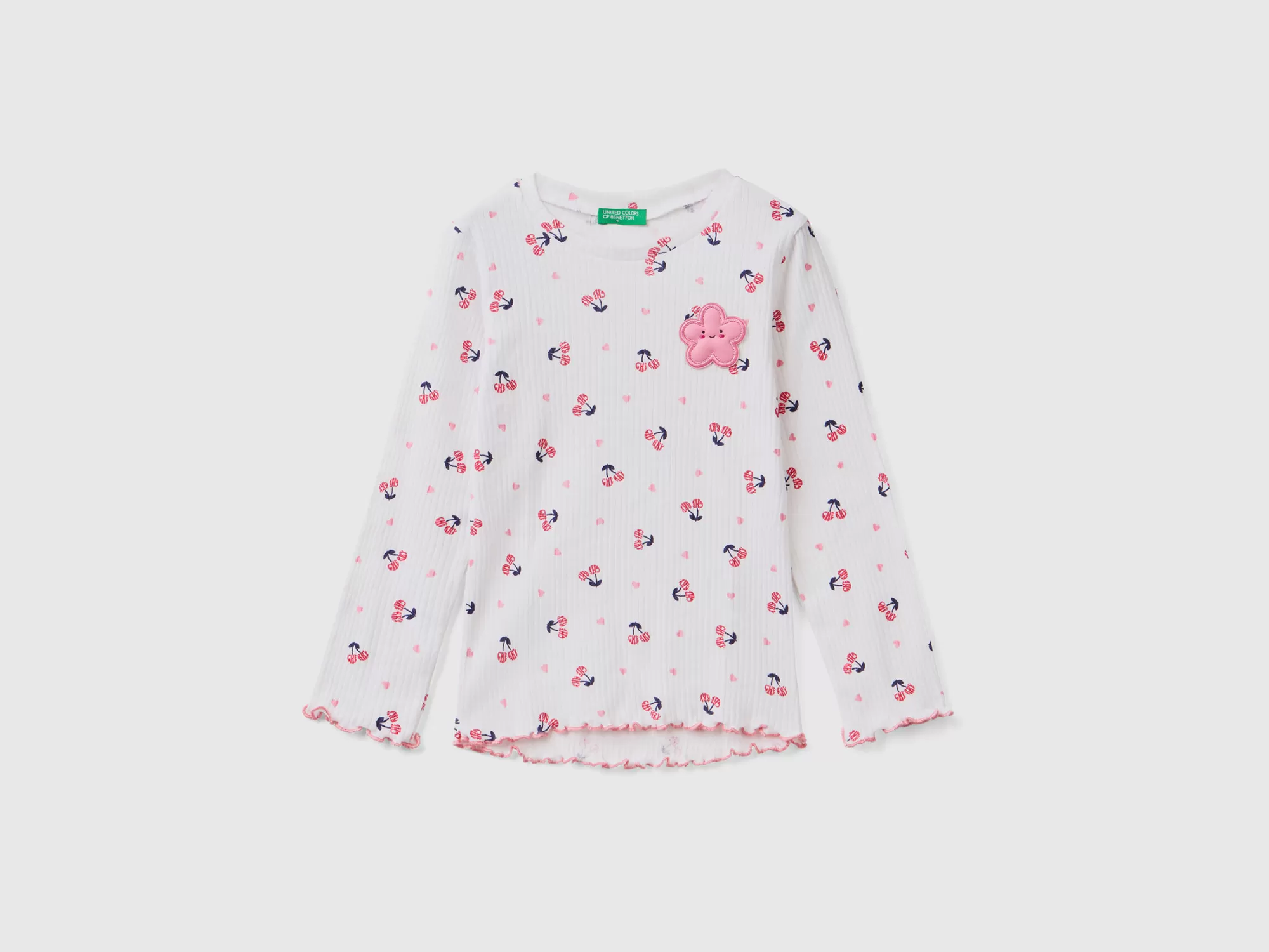 Benetton Camiseta Con Estampado De Cerezas-Niños Camisetas Y Camisas