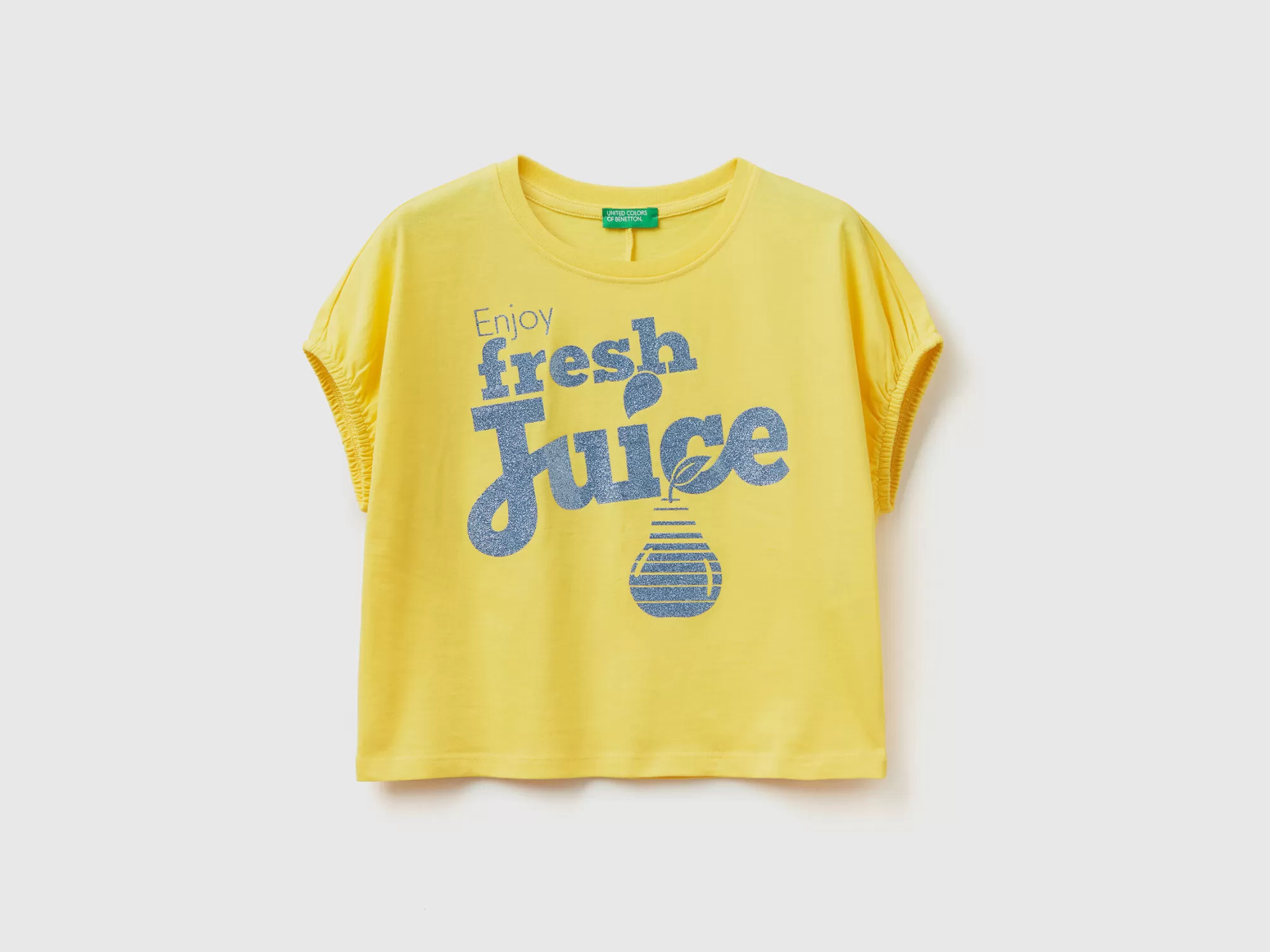 Benetton Camiseta Con Estampado De Glitter De Fruta-Niños Camisetas Y Camisas