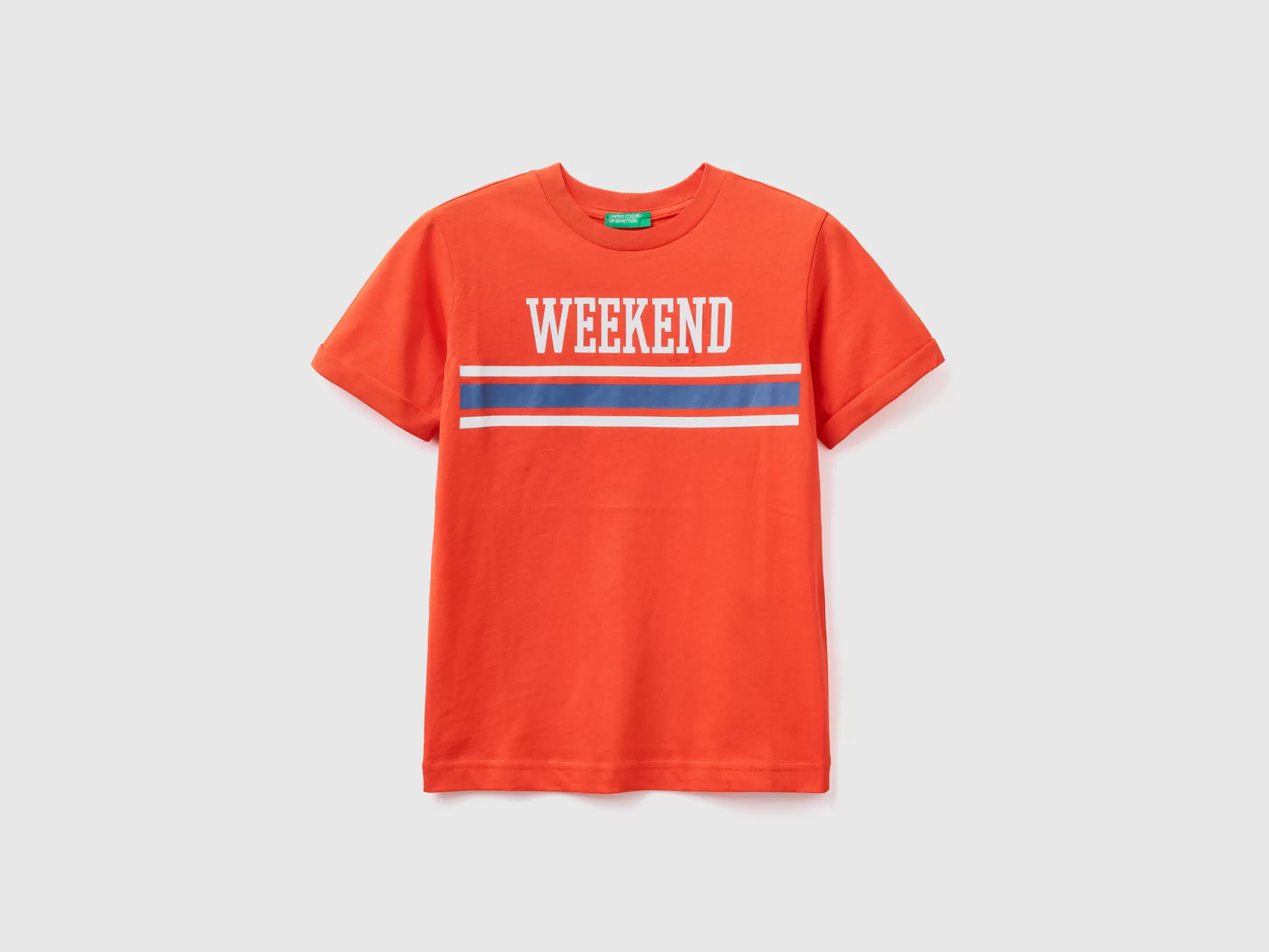 Benetton Camiseta Con Estampado De Texto-Niños Camisetas Y Camisas