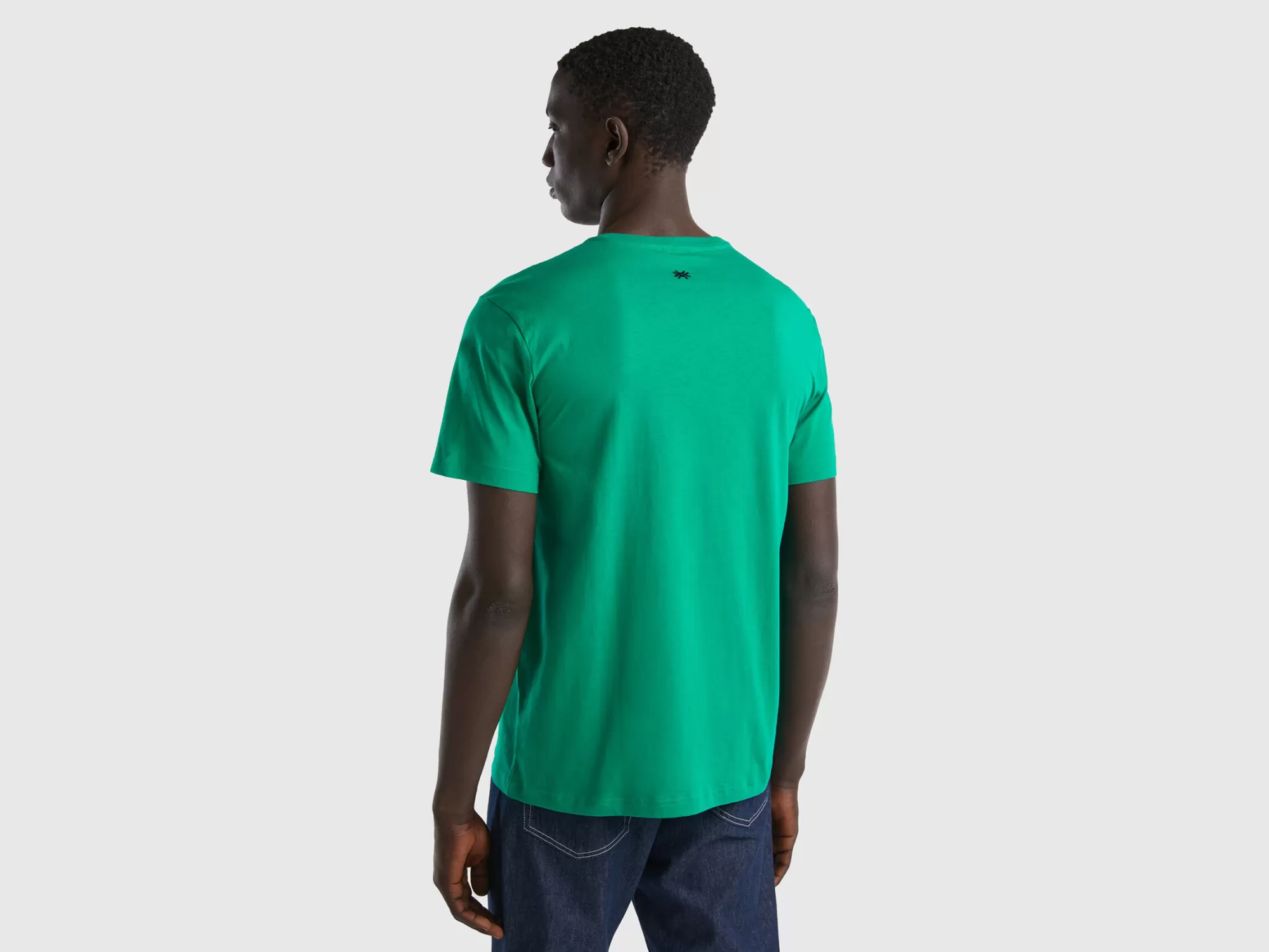 Benetton Camiseta Con Estampado De Texto-Hombre Camisetas