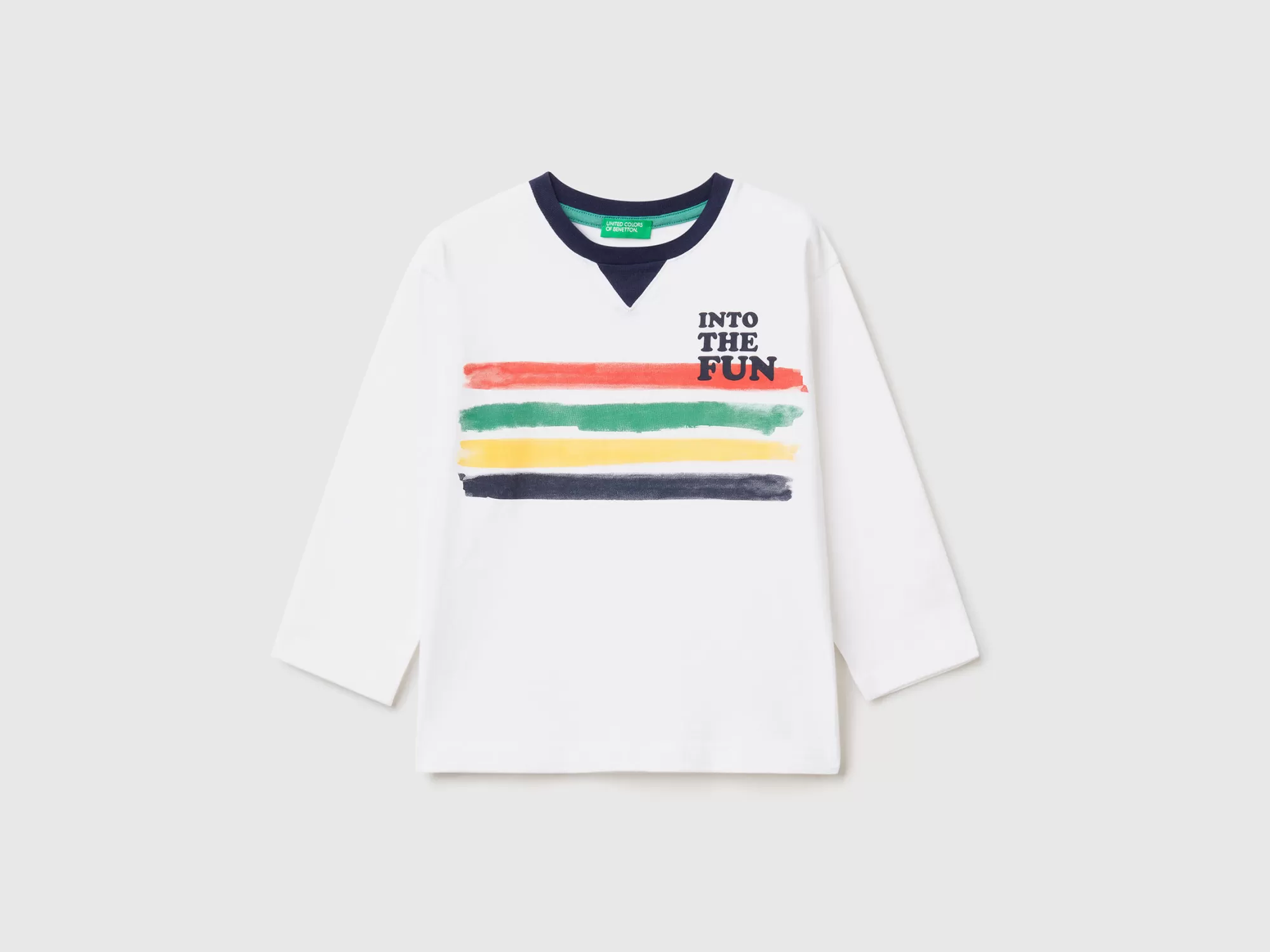 Benetton Camiseta Con Estampado Multicolor-Niños Camisetas Y Camisas