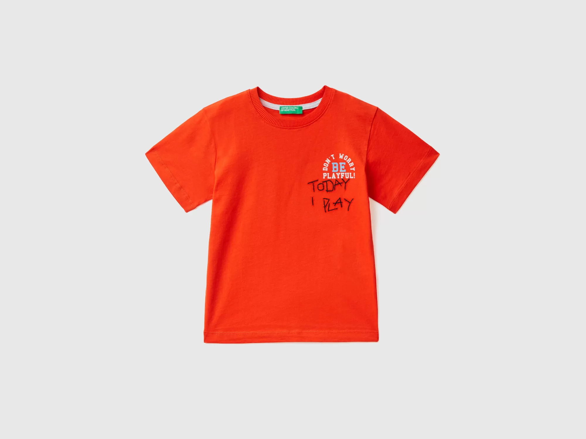 Benetton Camiseta Con Estampado Por Las Dos Caras-Niños Camisetas Y Camisas