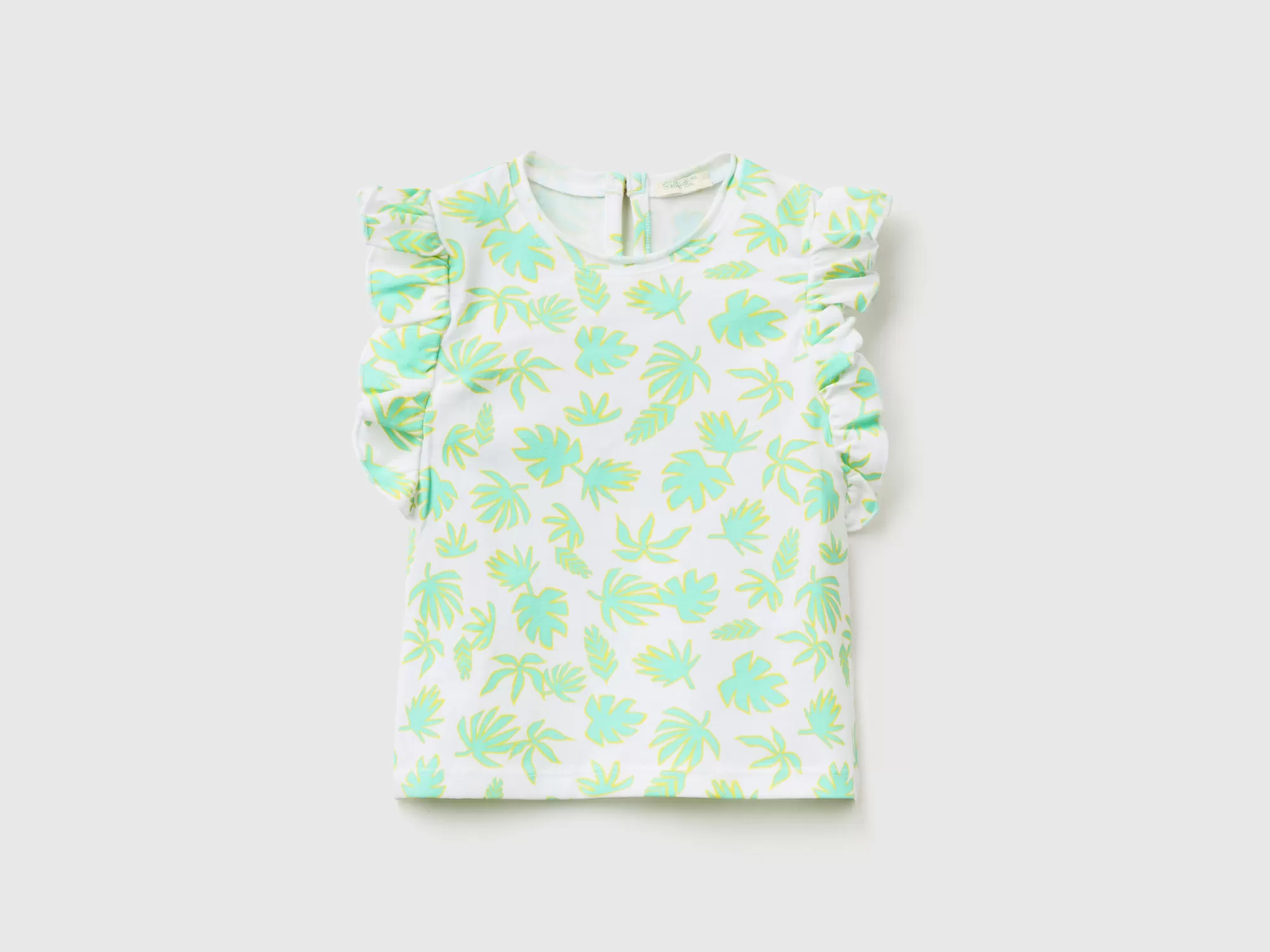 Benetton Camiseta Con Estampado Tropical-Niños Sudaderas Y Camisetas