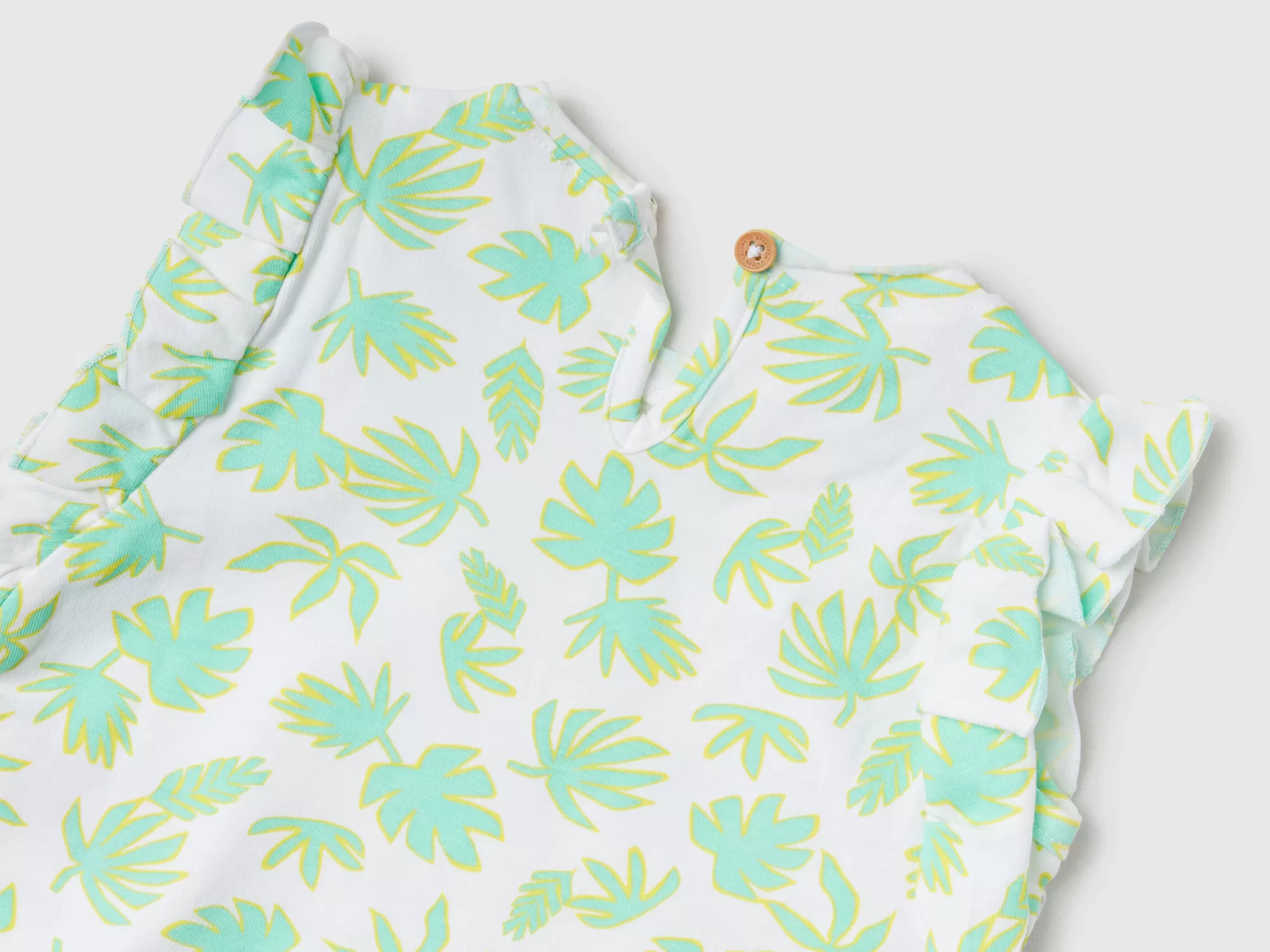 Benetton Camiseta Con Estampado Tropical-Niños Sudaderas Y Camisetas