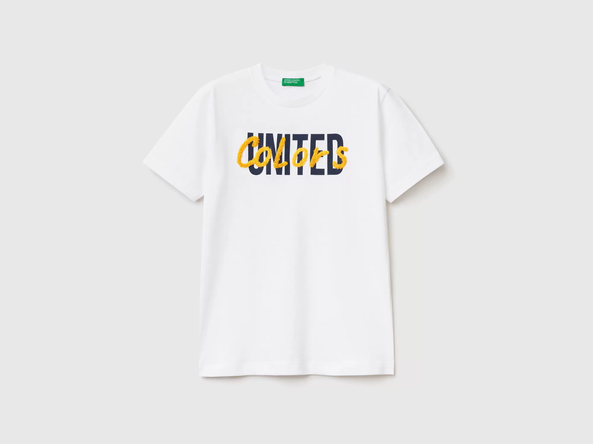 Benetton Camiseta Con Estampado Y Bordado-Niños Camisetas Y Camisas