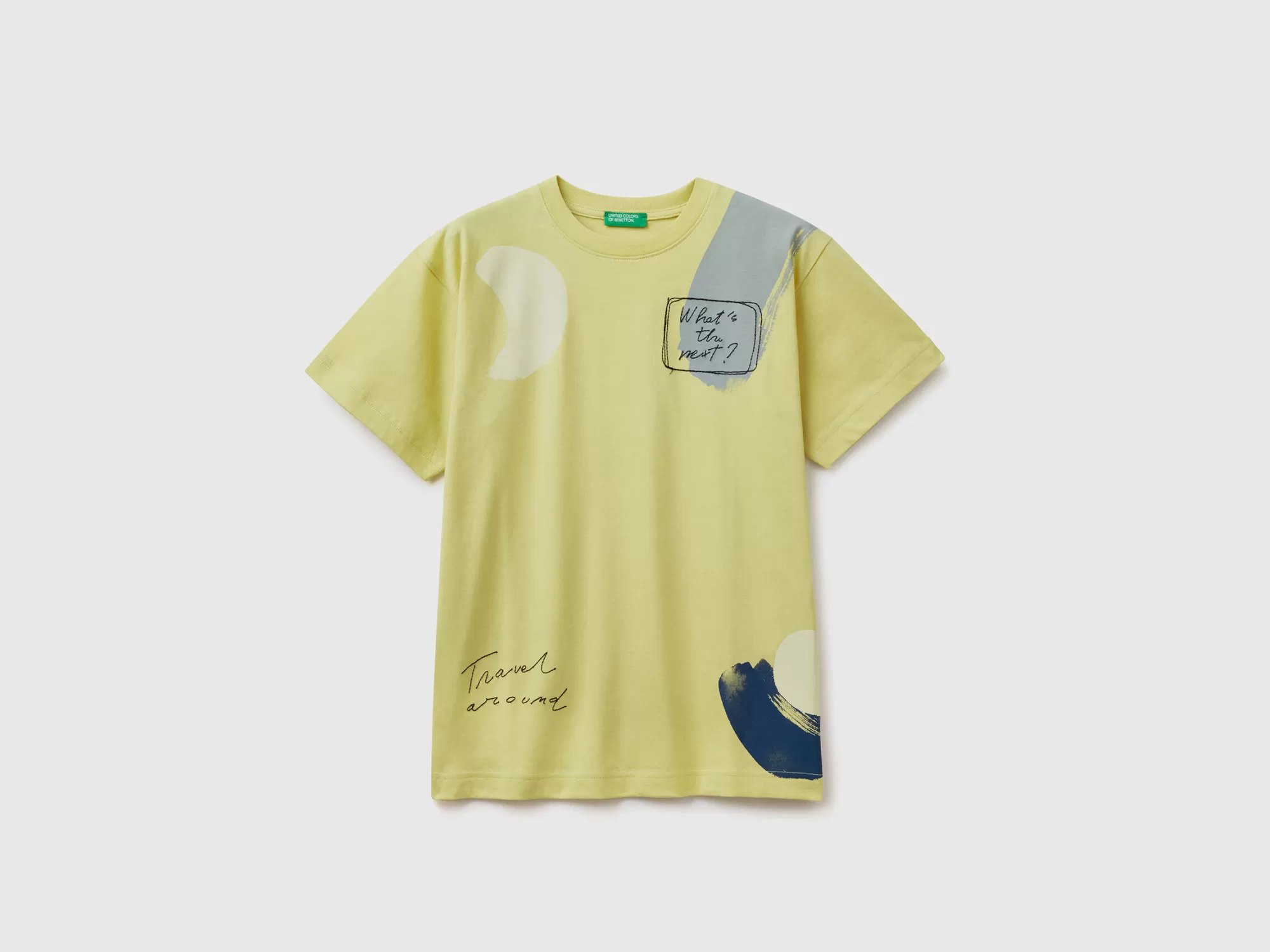 Benetton Camiseta Con Estampado Y Bordados-Niños Camisetas Y Camisas