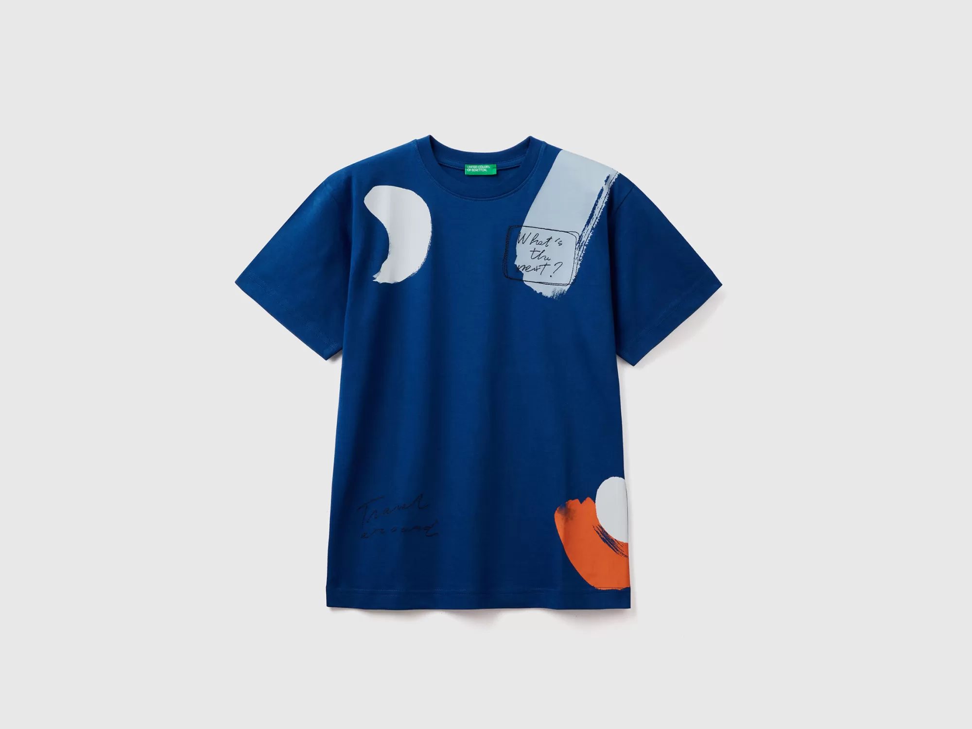 Benetton Camiseta Con Estampado Y Bordados-Niños Camisetas Y Camisas