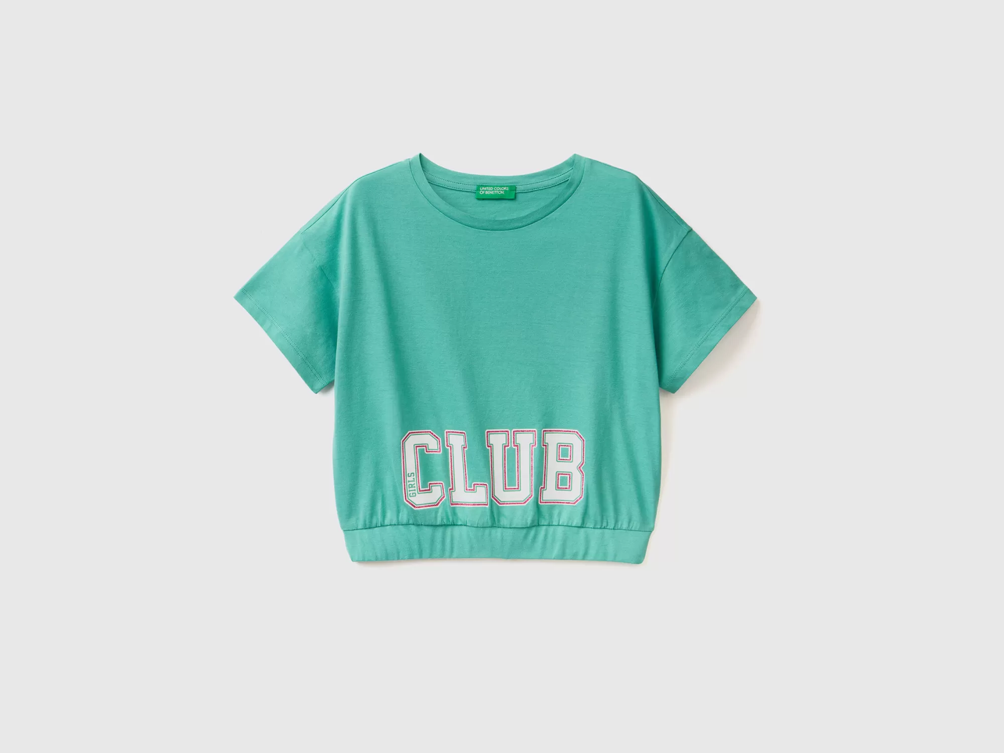 Benetton Camiseta Con Estampado Y Glitter-Niños Camisetas Y Camisas