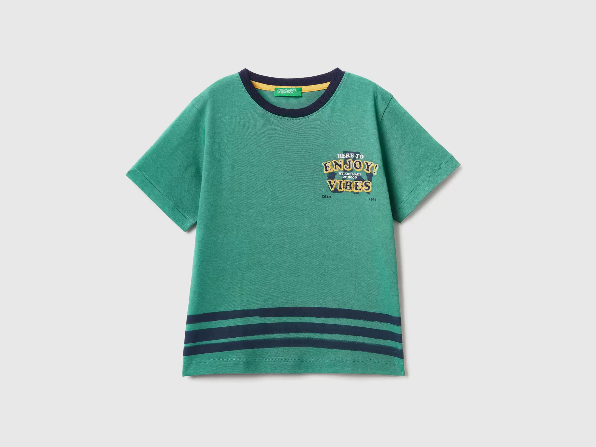 Benetton Camiseta Con Estampado Y Parche-Niños Camisetas Y Camisas