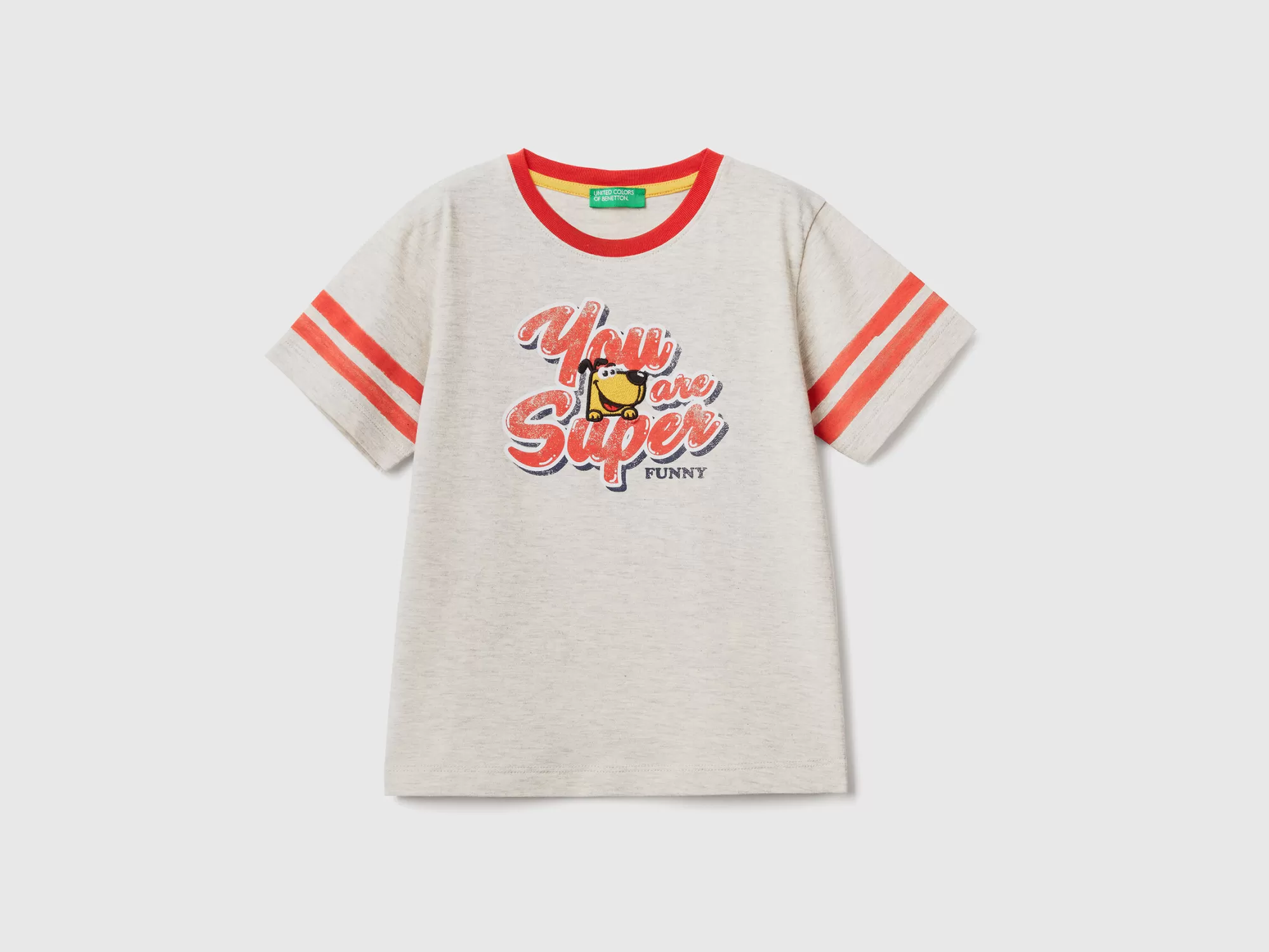 Benetton Camiseta Con Estampado Y Parche-Niños Camisetas Y Camisas