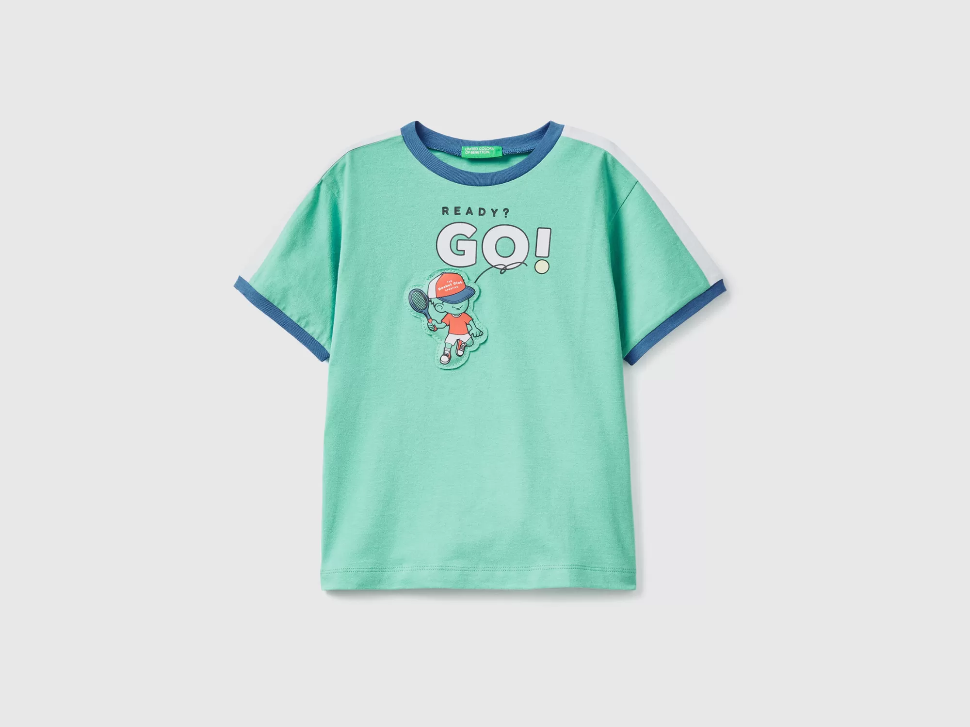 Benetton Camiseta Con Estampado Y Parche-Niños Camisetas Y Camisas